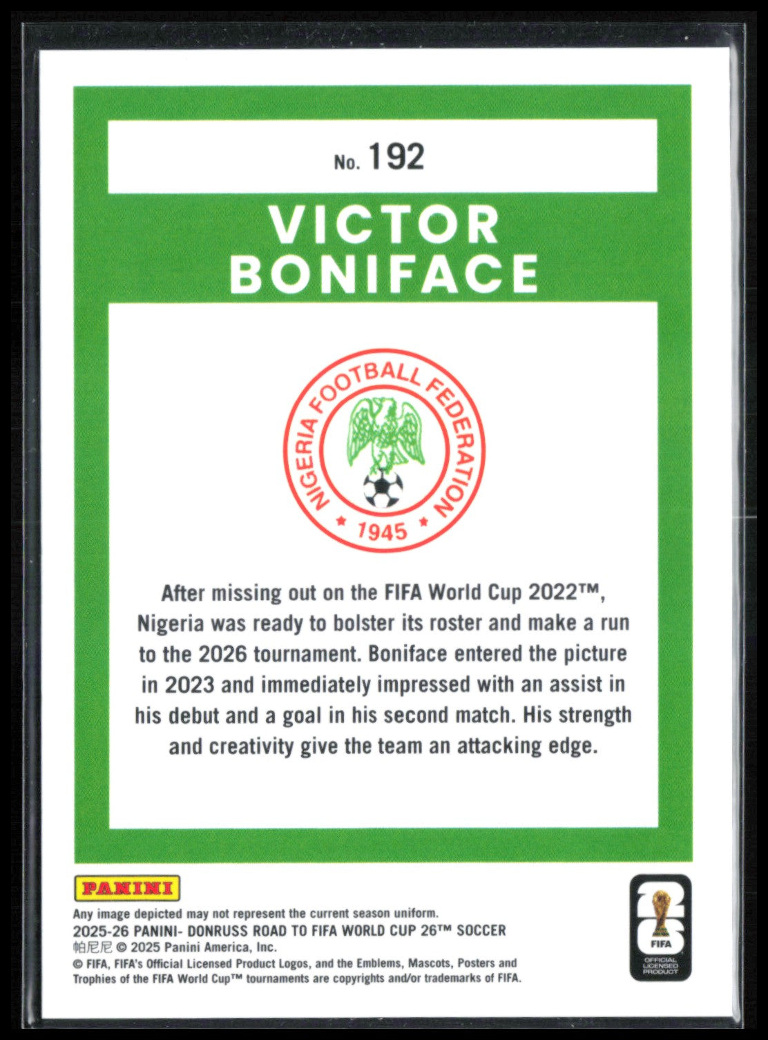 Victor Boniface /95 Blue Groove