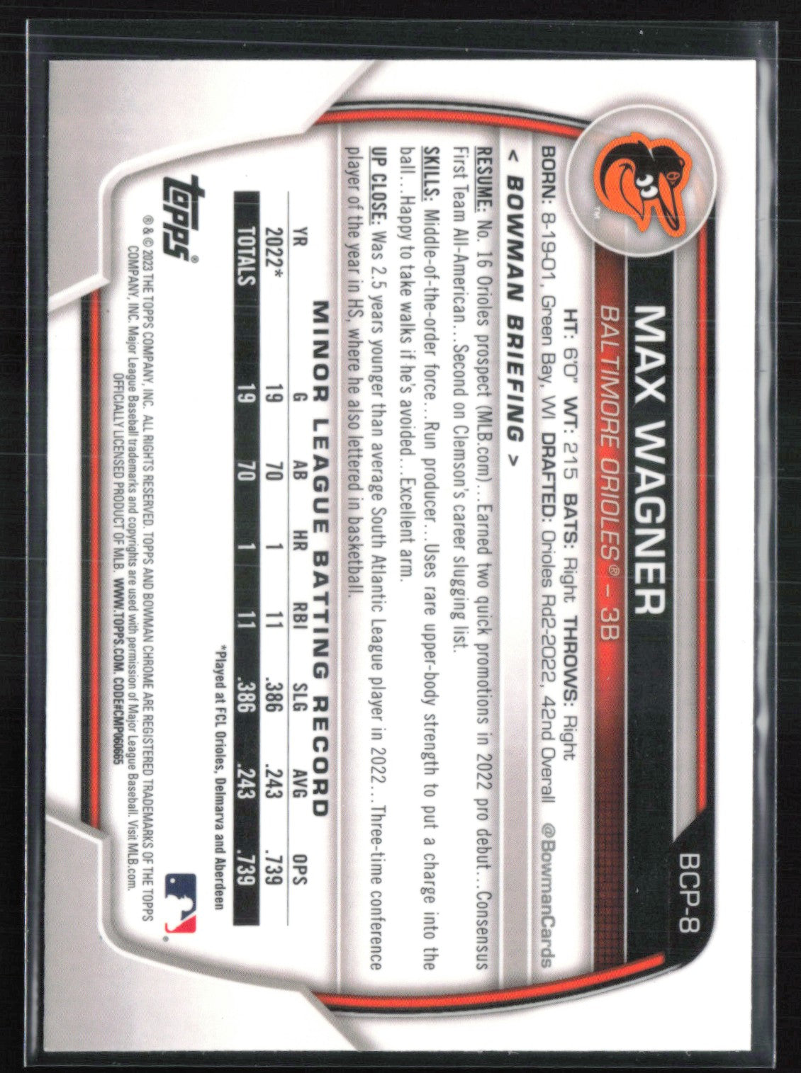 Max Wagner 1st Bowman
