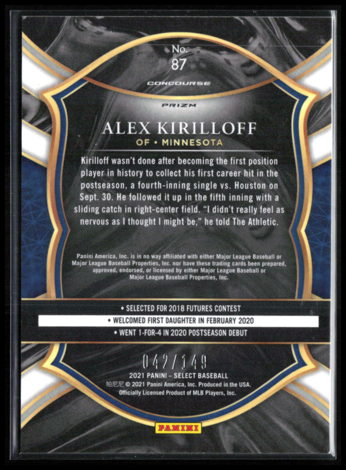 Alex Kirilloff RC Silver /149