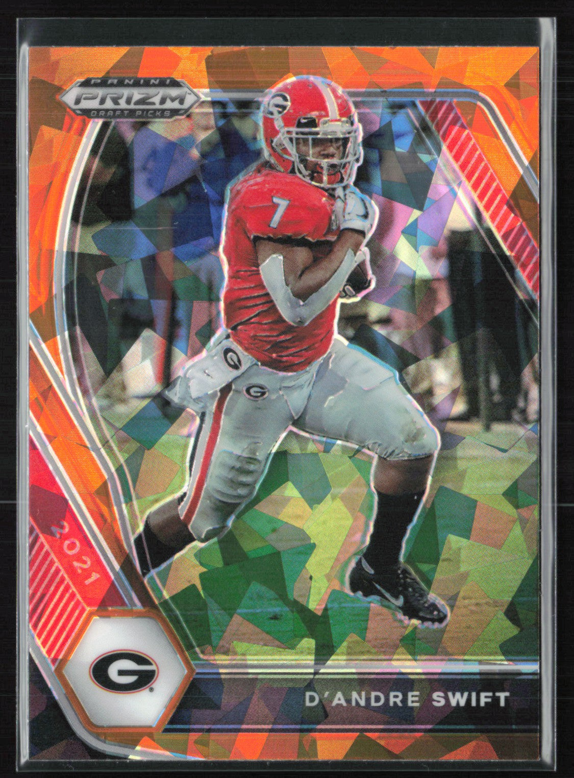 2021 Panini Prizm Draft Picks Collegiate 75 D'Andre Swift Orange