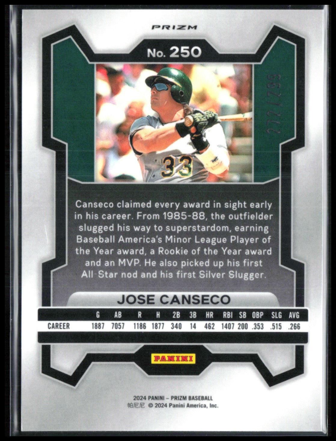 Jose Canseco Retail Red