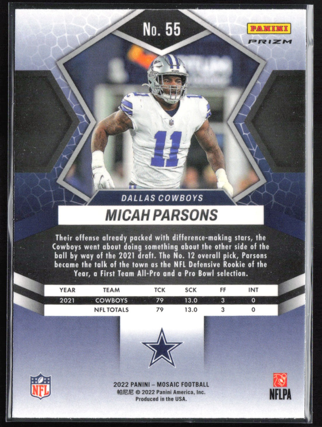 Micah Parsons Orange Mosaic
