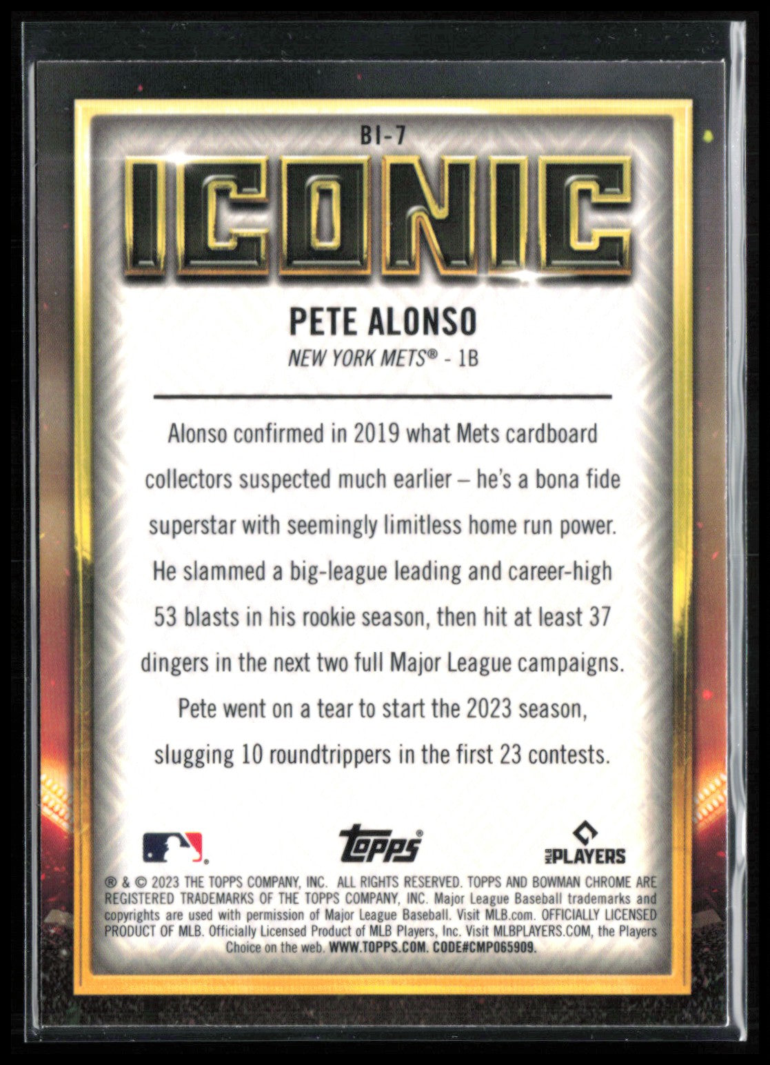 Pete Alonso Iconic