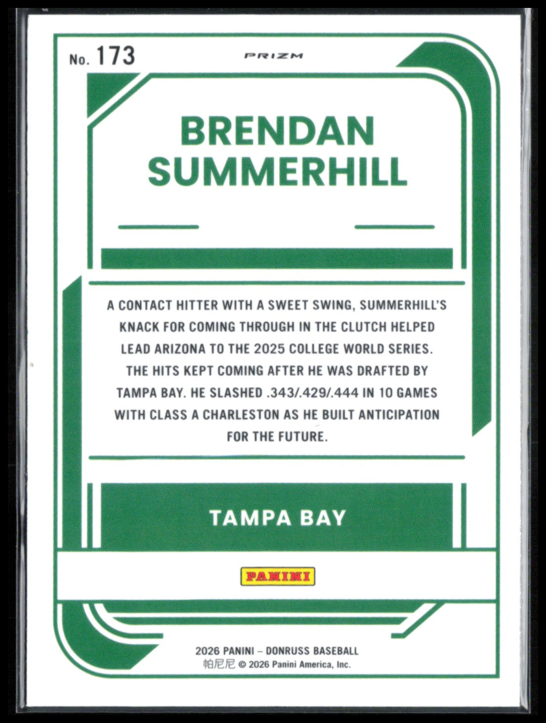 Brendan Summerhill Rated Prospect Holo
