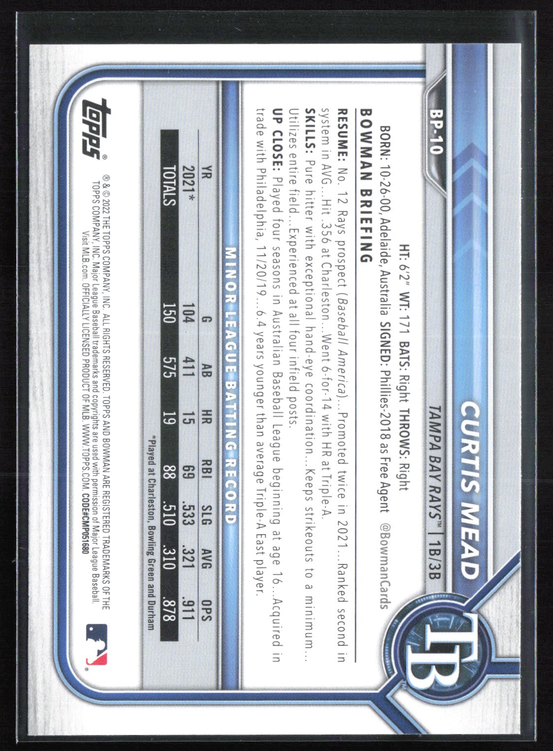 Curtis Mead 1st Bowman