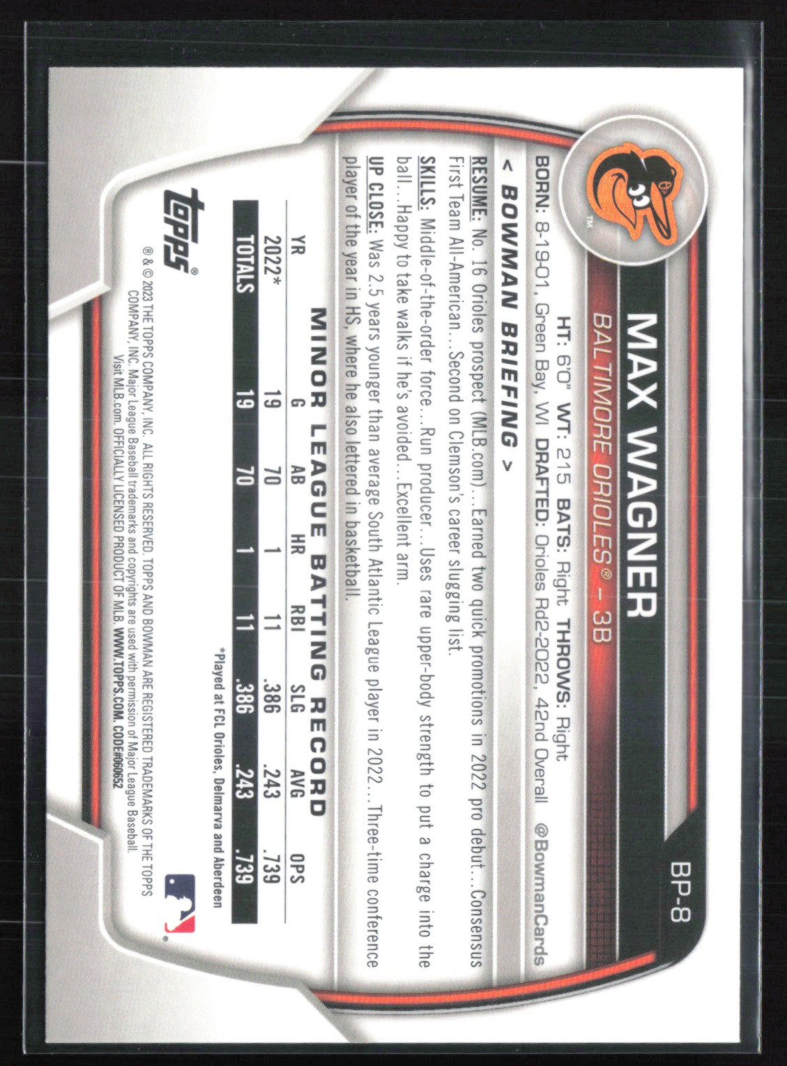 Max Wagner 1st Bowman