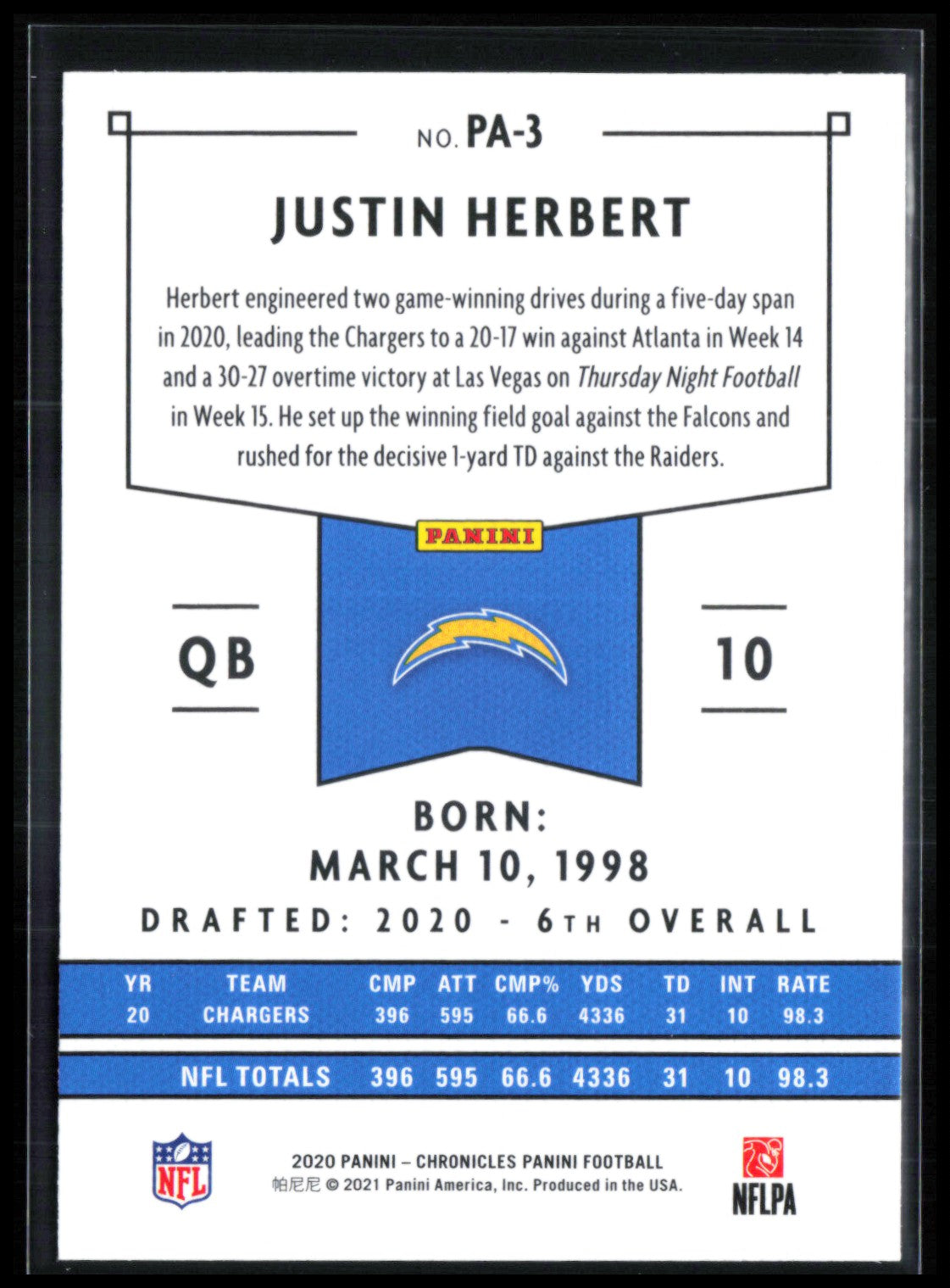 Justin Herbert RC