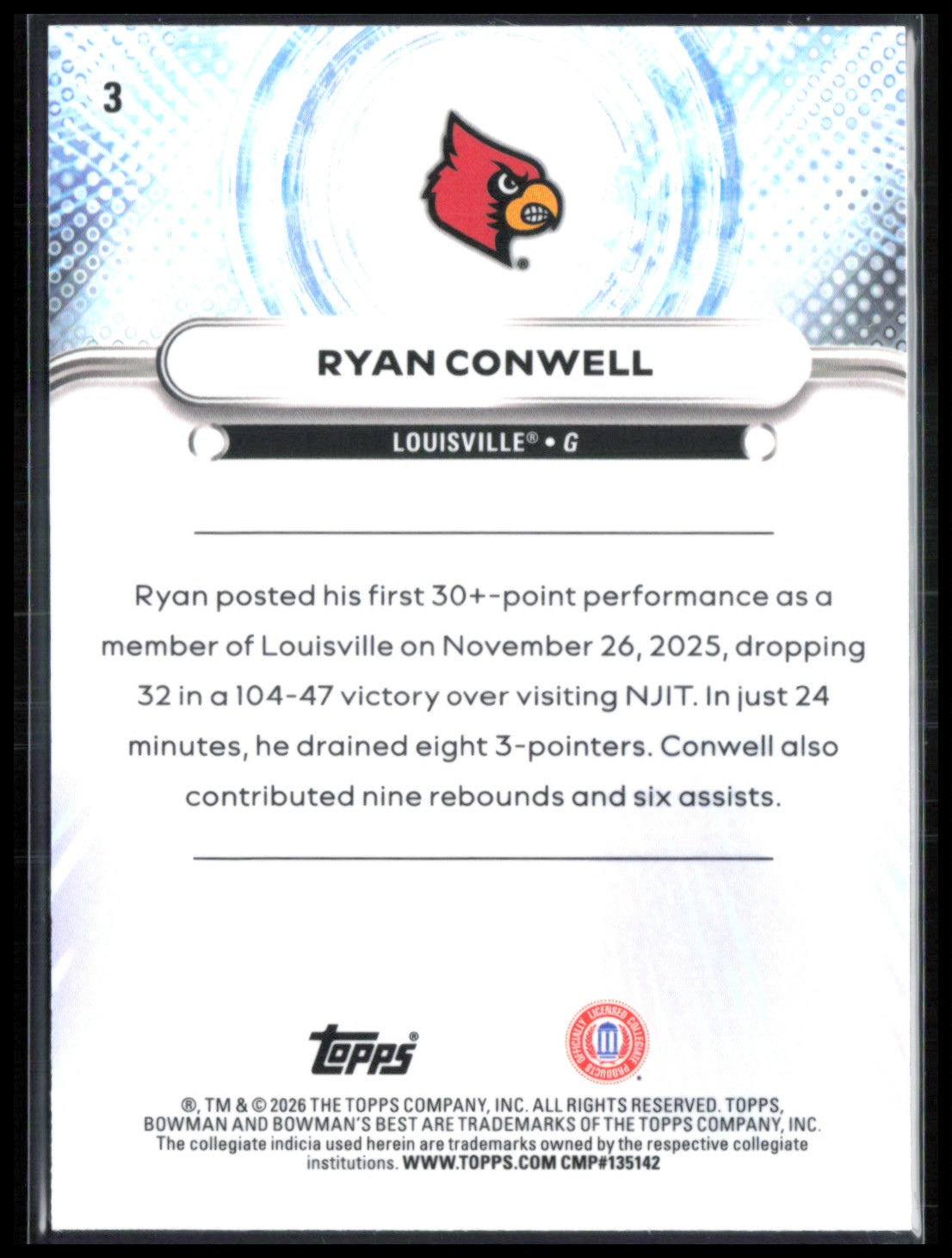 Ryan Conwell Blue Refractor /150