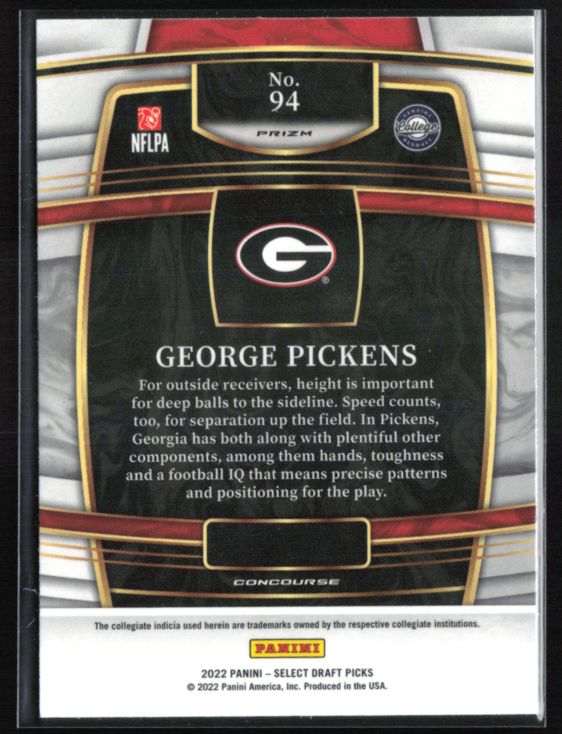 George Pickens RC Red Lazer