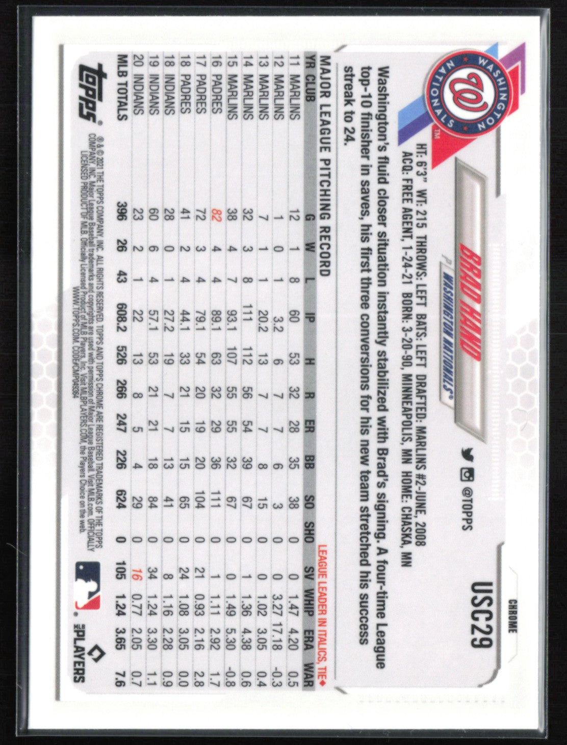 Brad Hand Purple Refractor