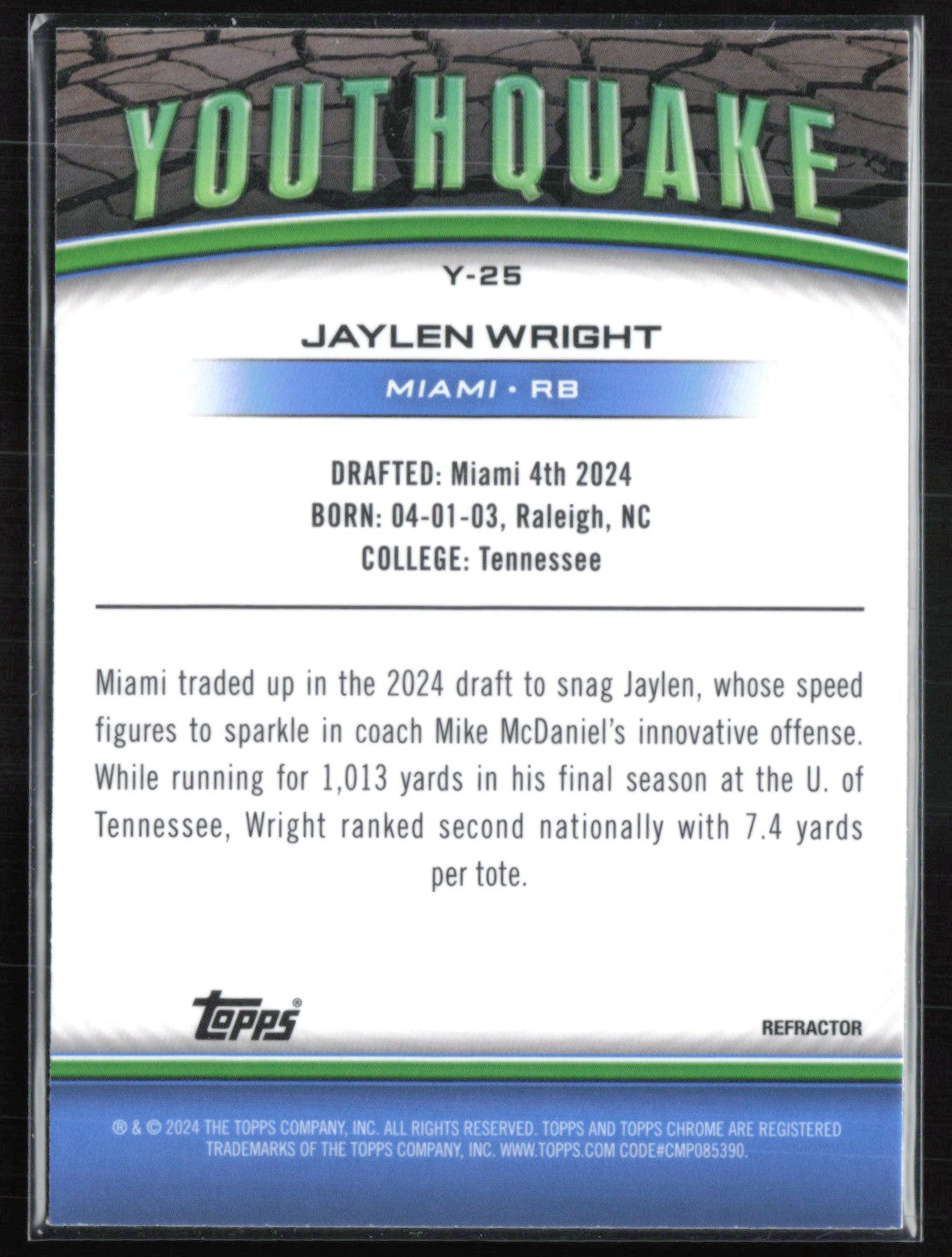 Jaylen Wright RC Refractor
