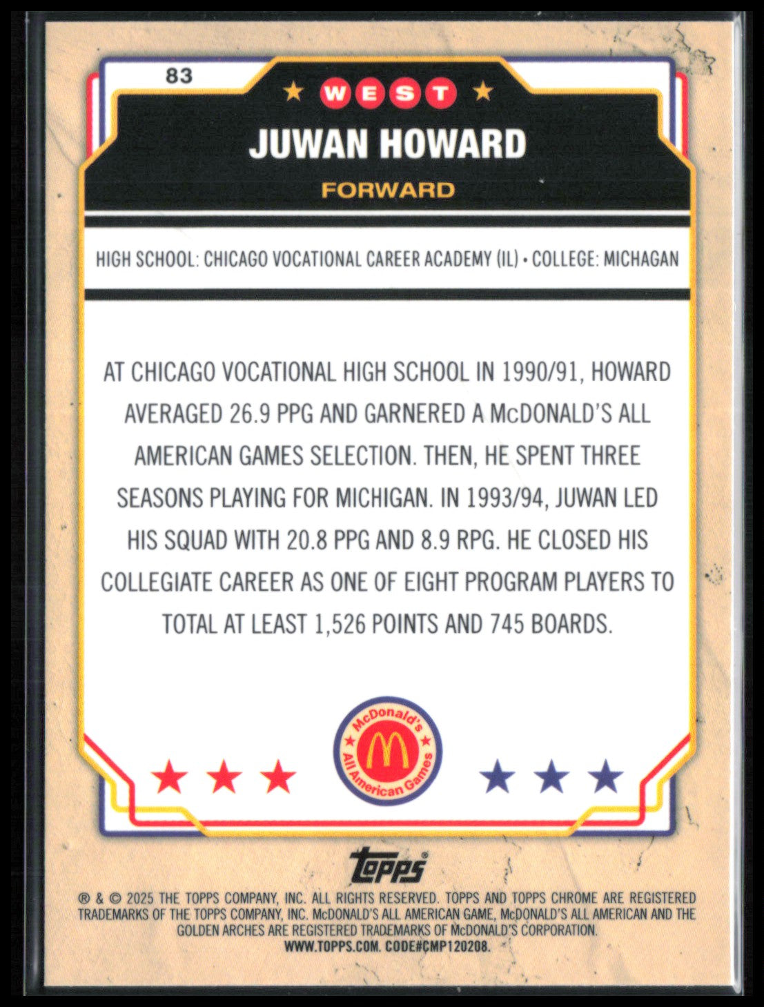 Juwan Howard Blue Raywave