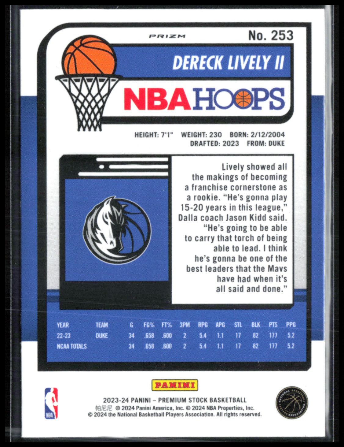 Dereck Lively II RC Silver