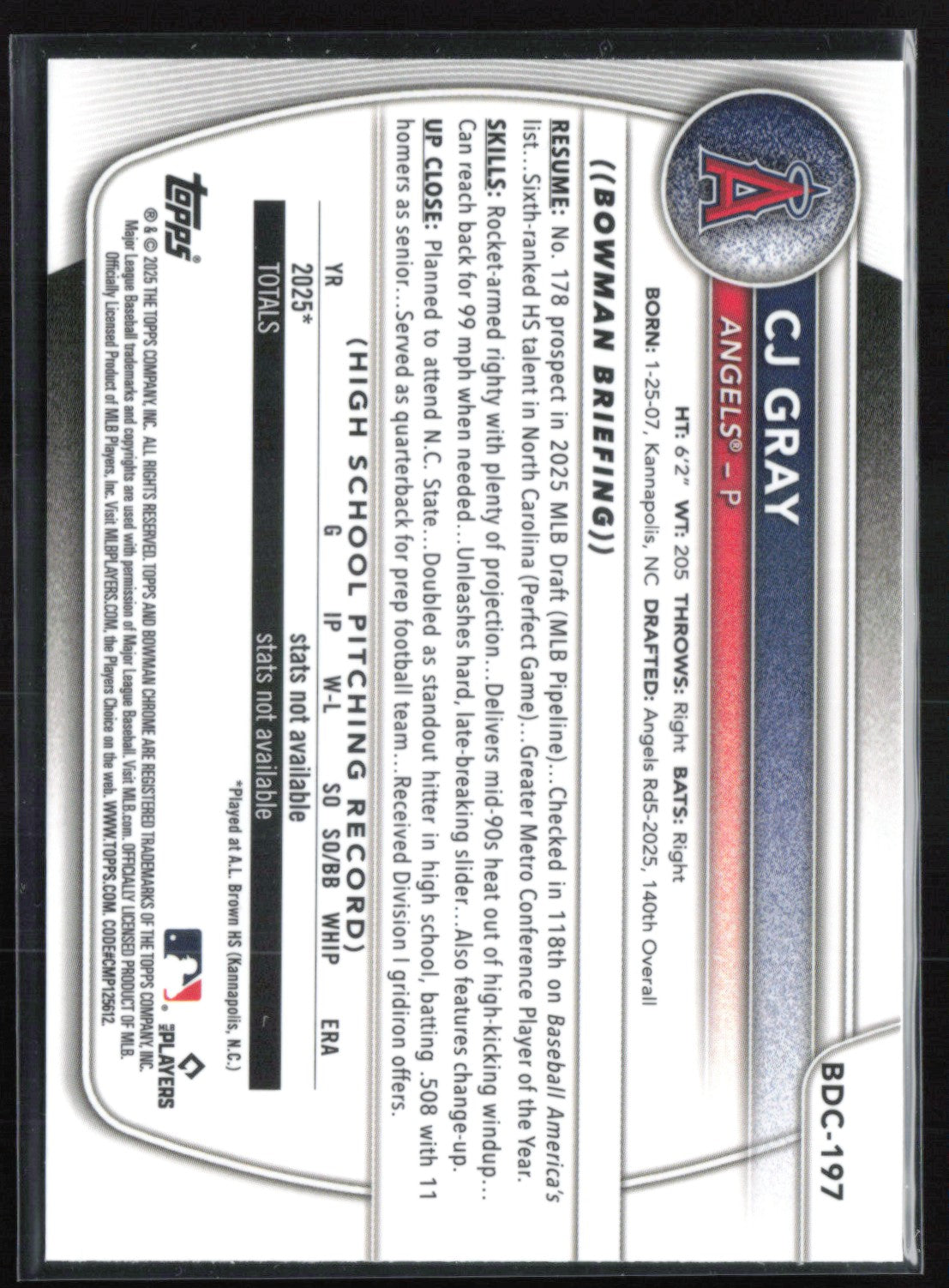 CJ Gray 1st Bowman Sky Blue