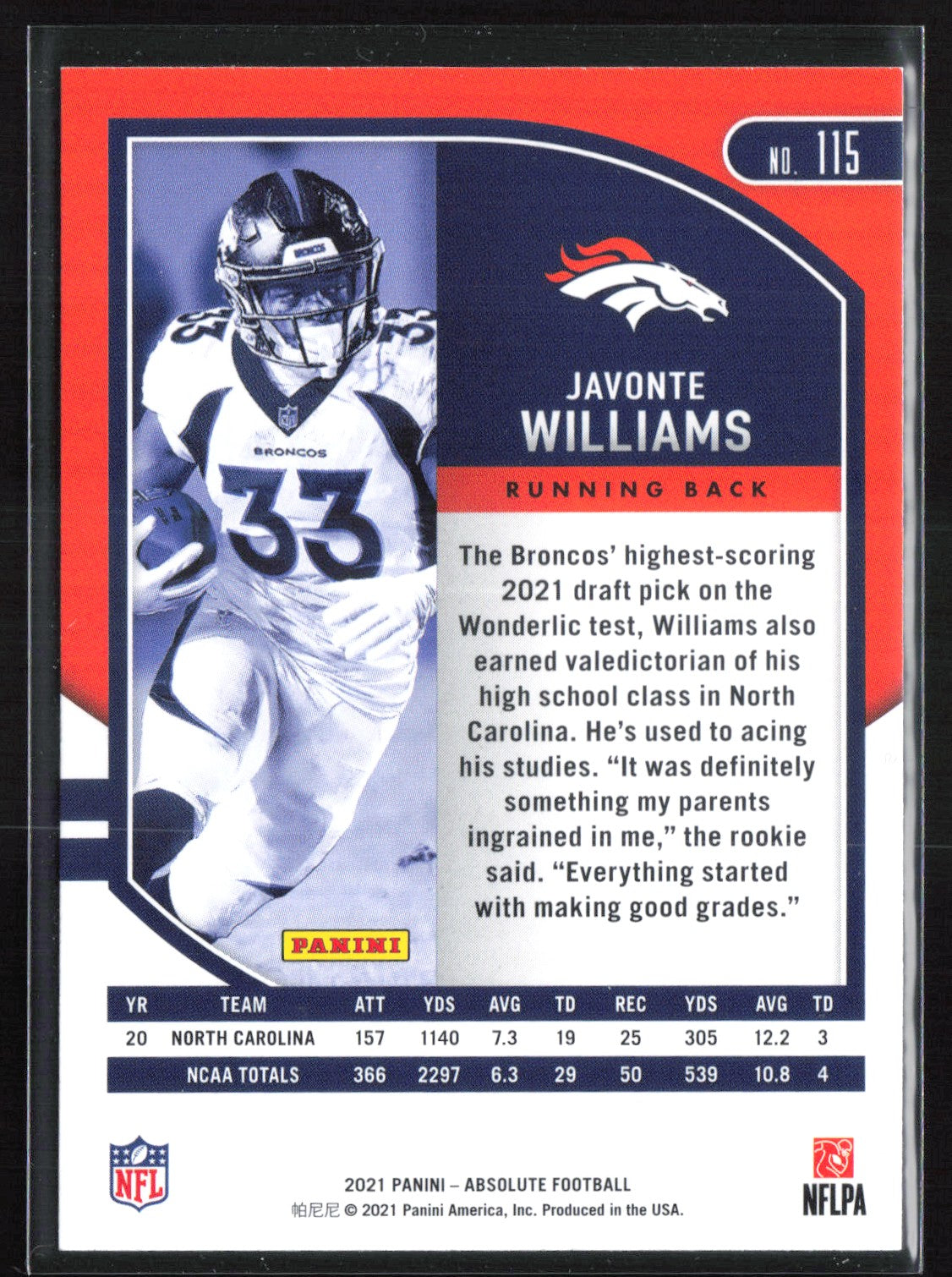 Javonte Williams RC