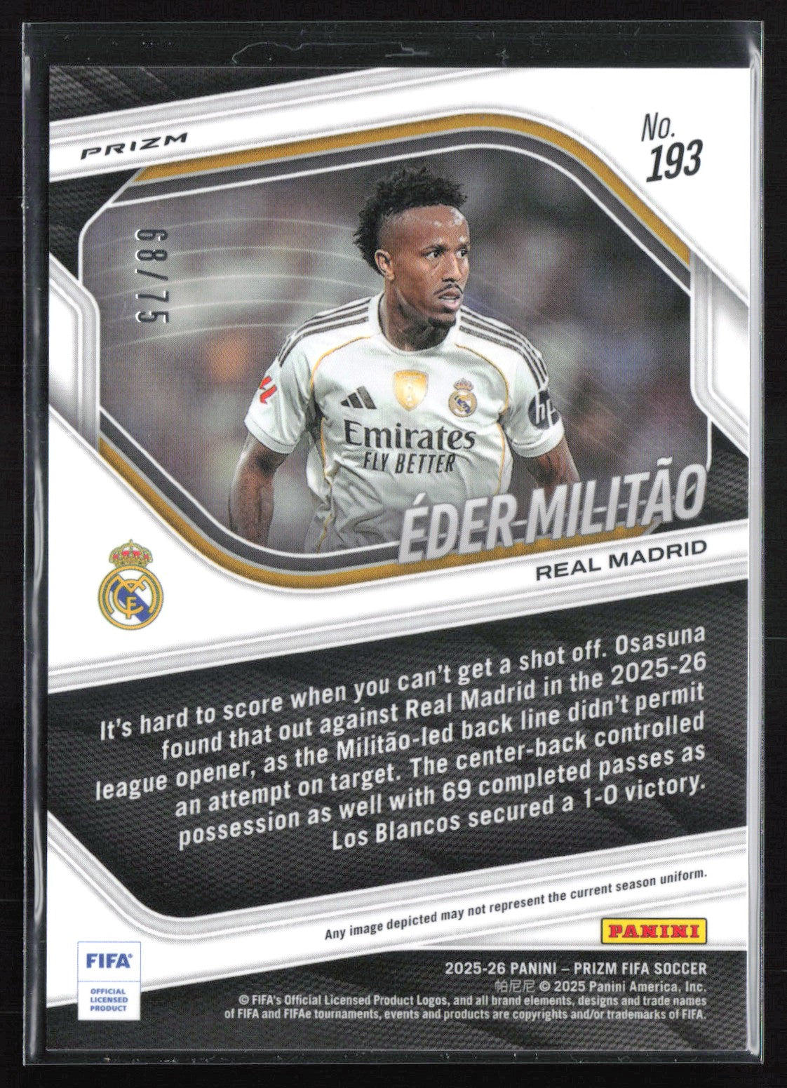 Eder Militao Pink Checker /75