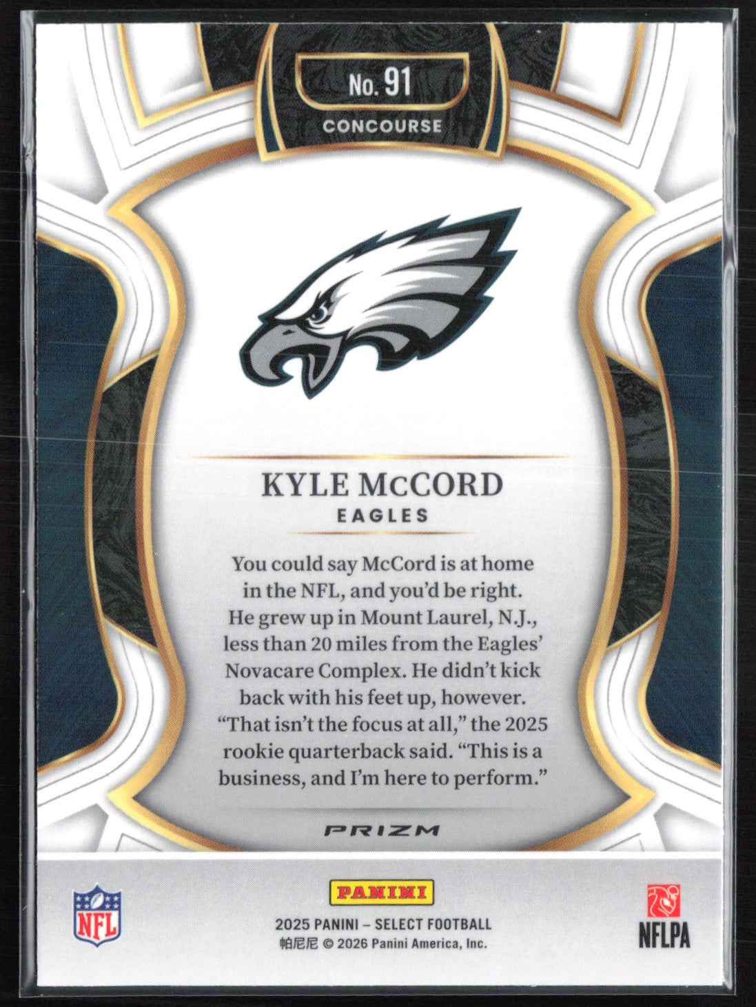 Kyle McCord RC Black Green Shock Concourse