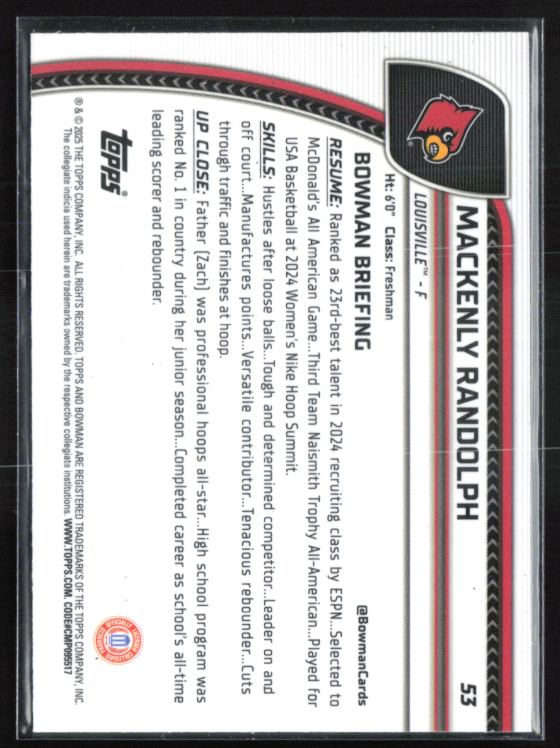 Mackenly Randolph 1st Bowman Light Blue Refractor