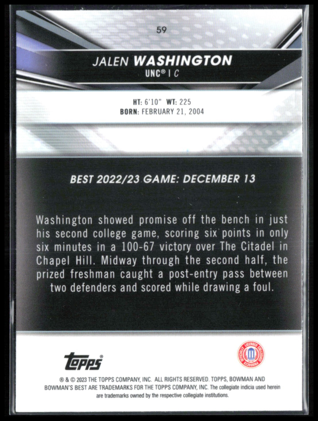 Jalen Washington Mini Diamond