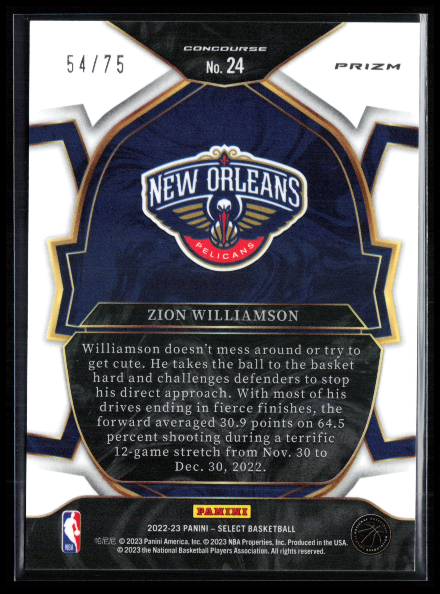 Zion Williamson Lime Green /75 Concourse Level