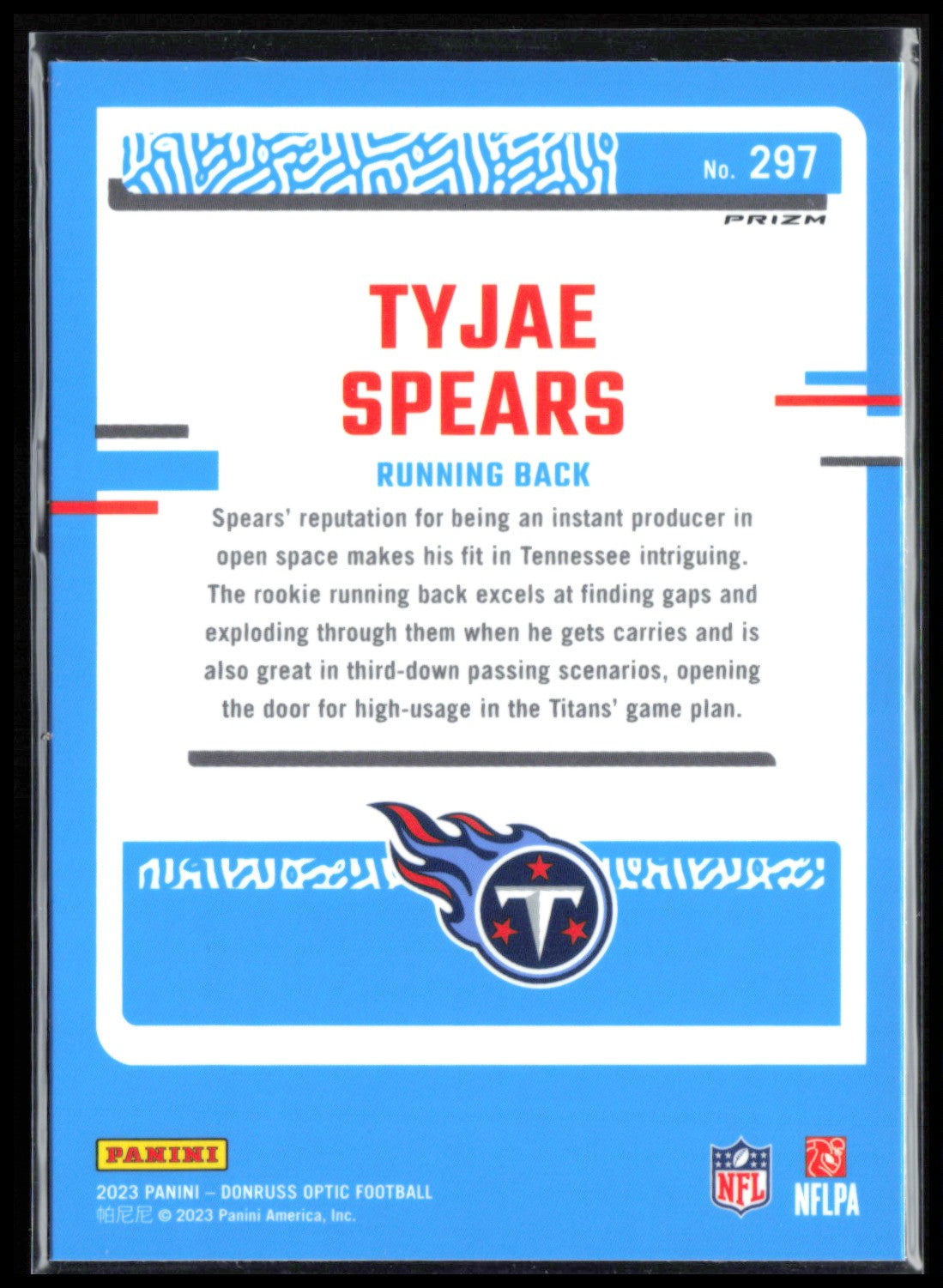 Tyjae Spears RC Stars Holo