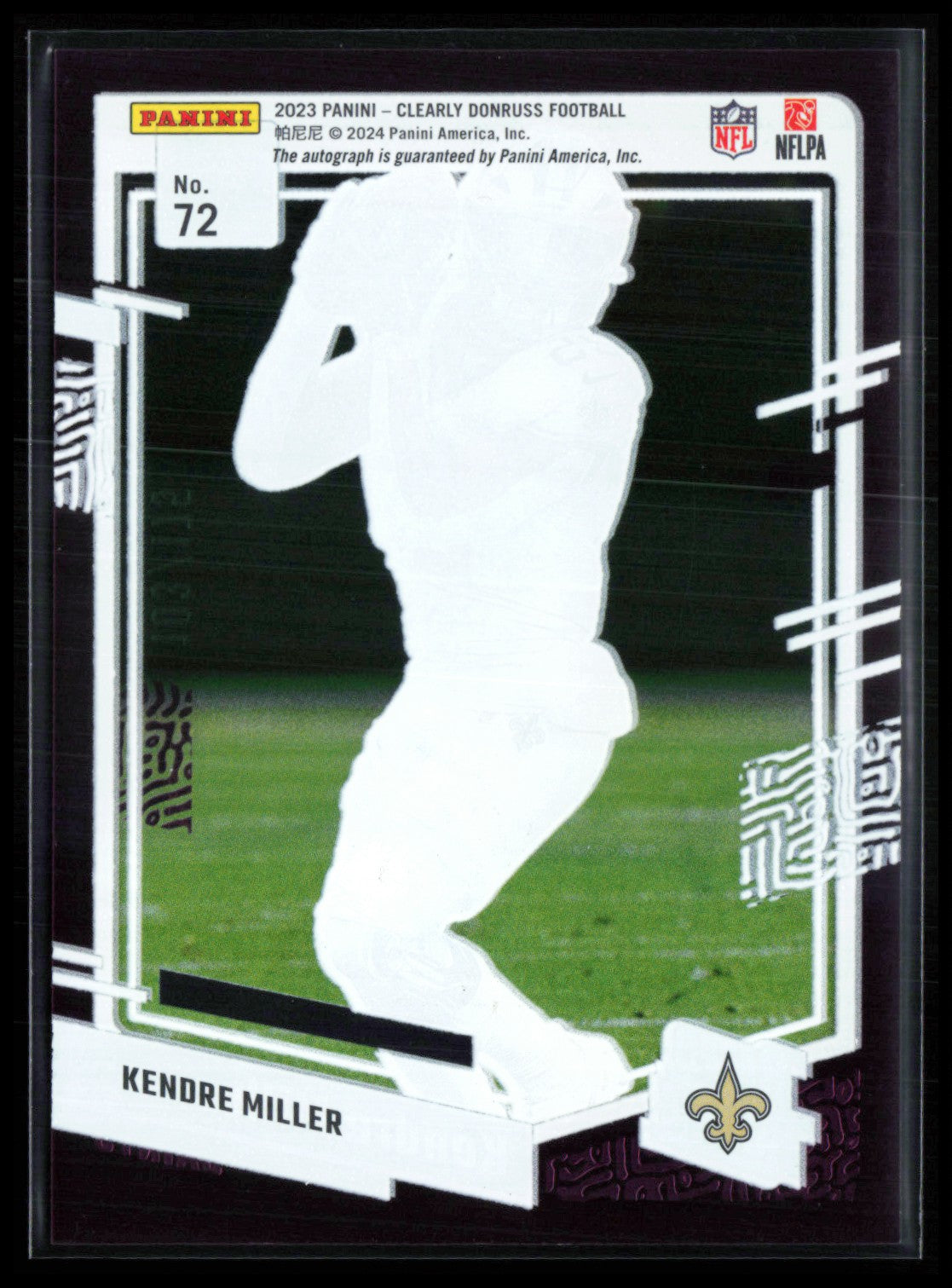 Kendre Miller RC Auto /175 2023 Clearly Donruss