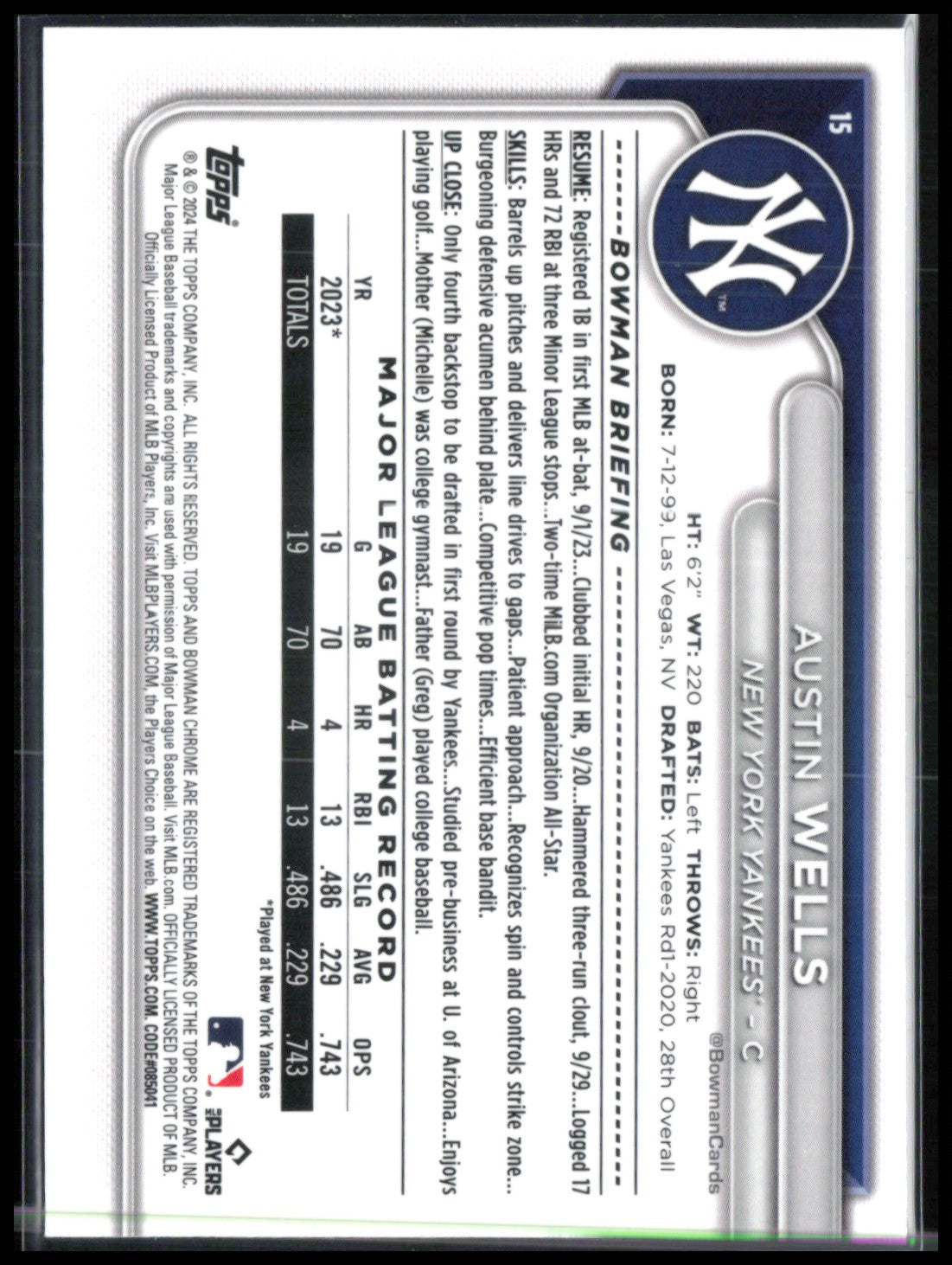 Austin Wells RC