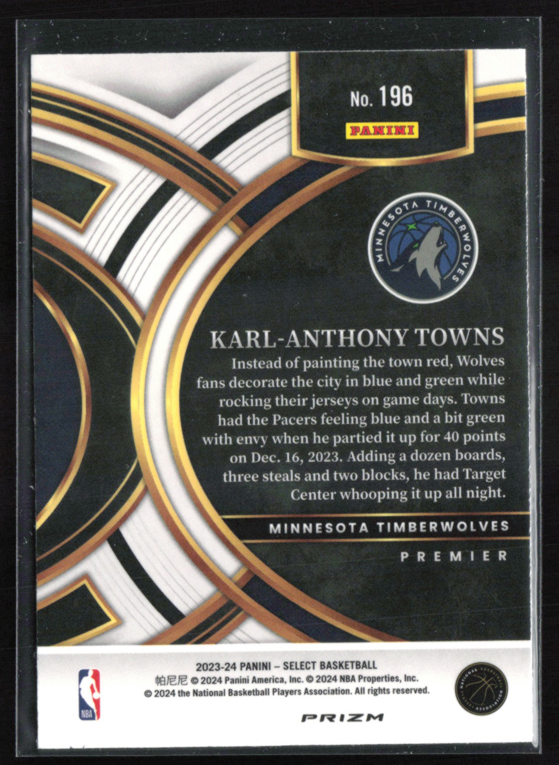 Karl-Anthony Towns Cracked Ice