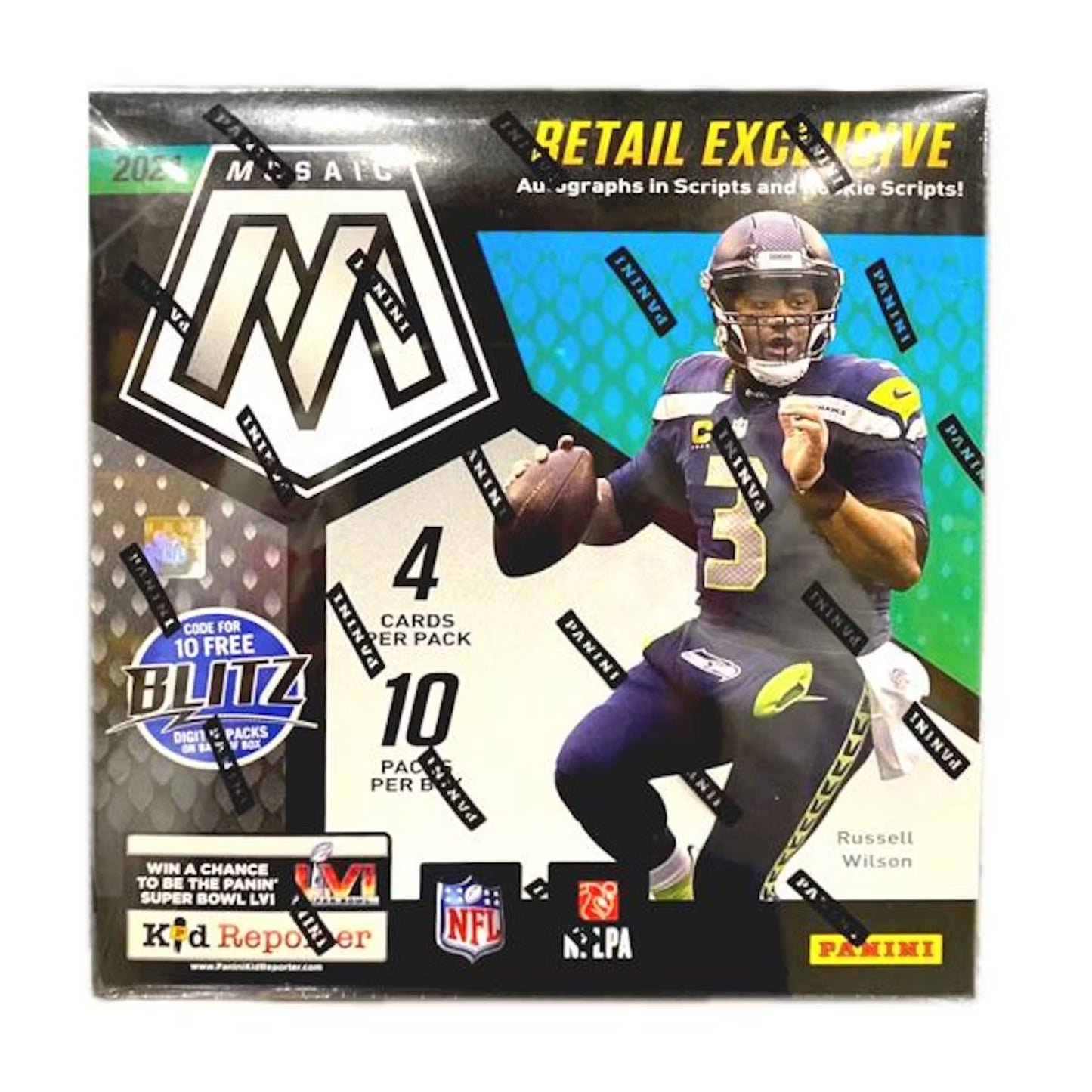 2021 Mosaic NFL Single Pack (4 Cards from a Mega)