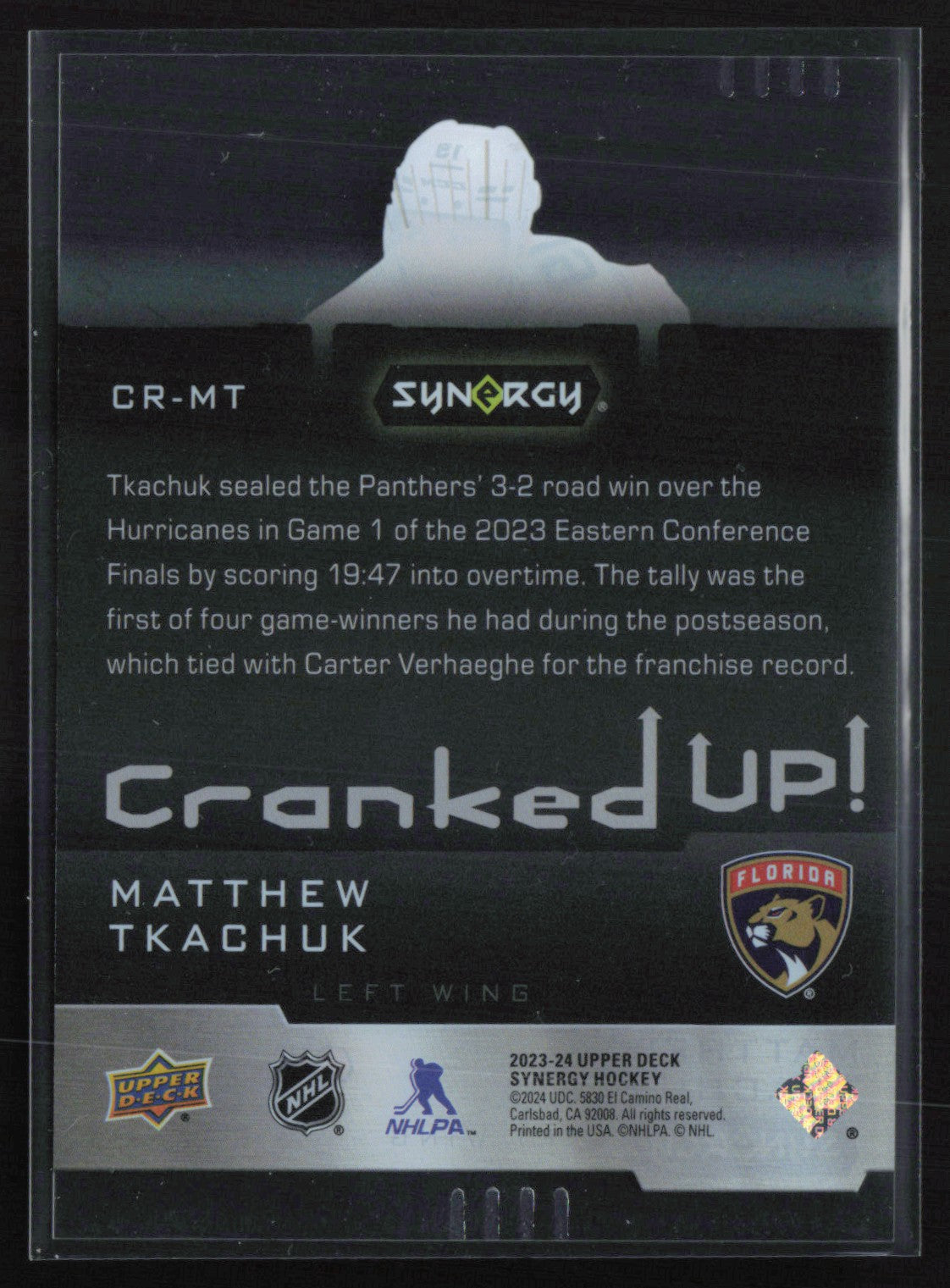 Matthew Tkachuk Cranked Up /849