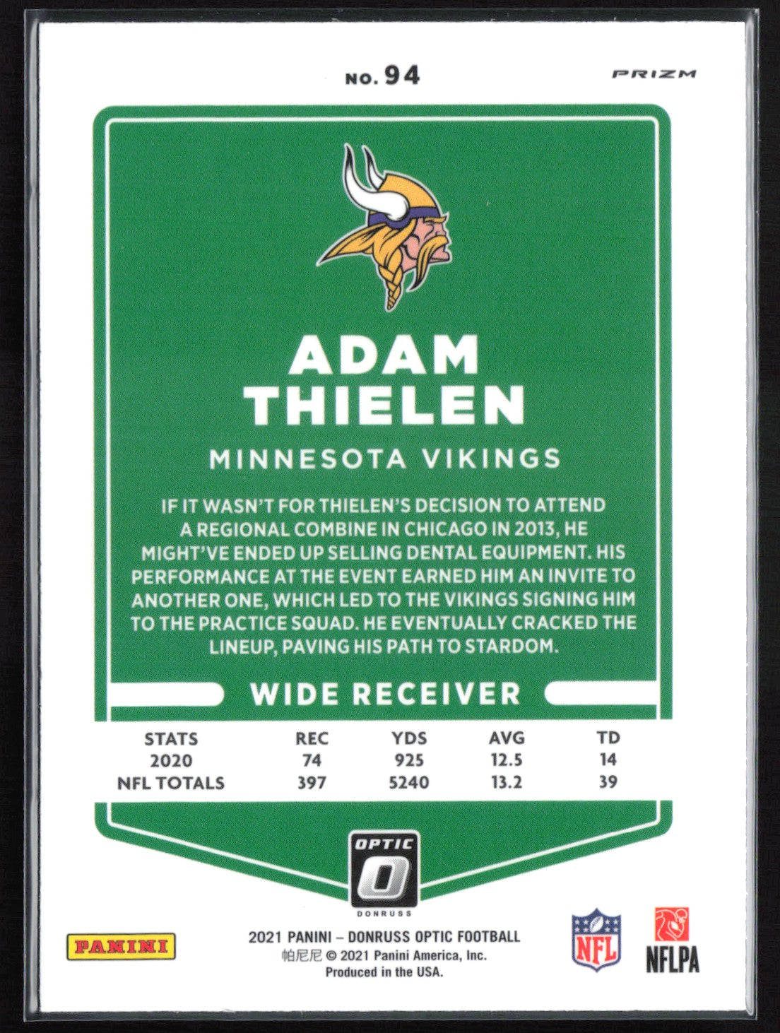 Adam Thielen Stars Holo