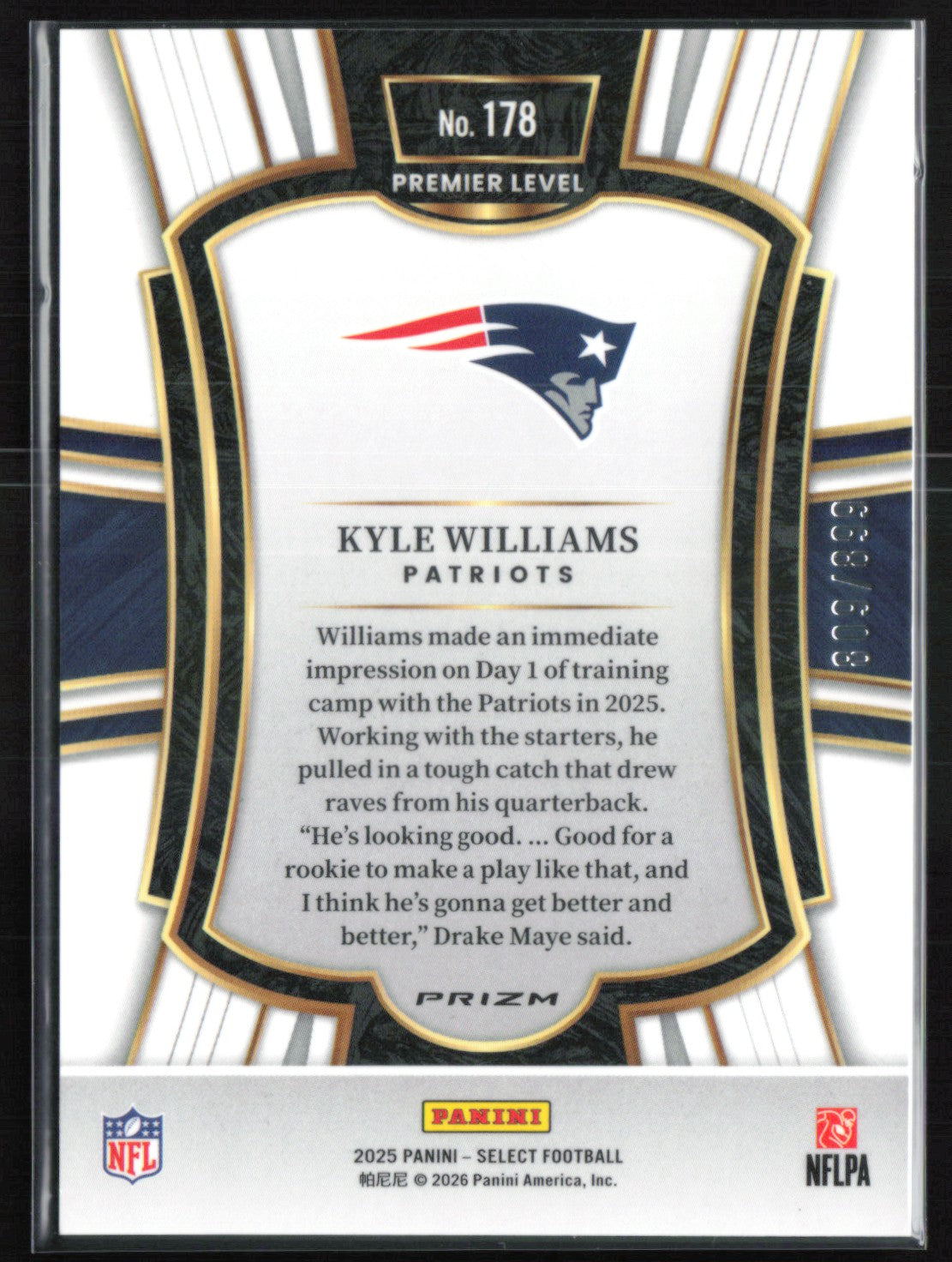Kyle Williams RC /899 Premier Level