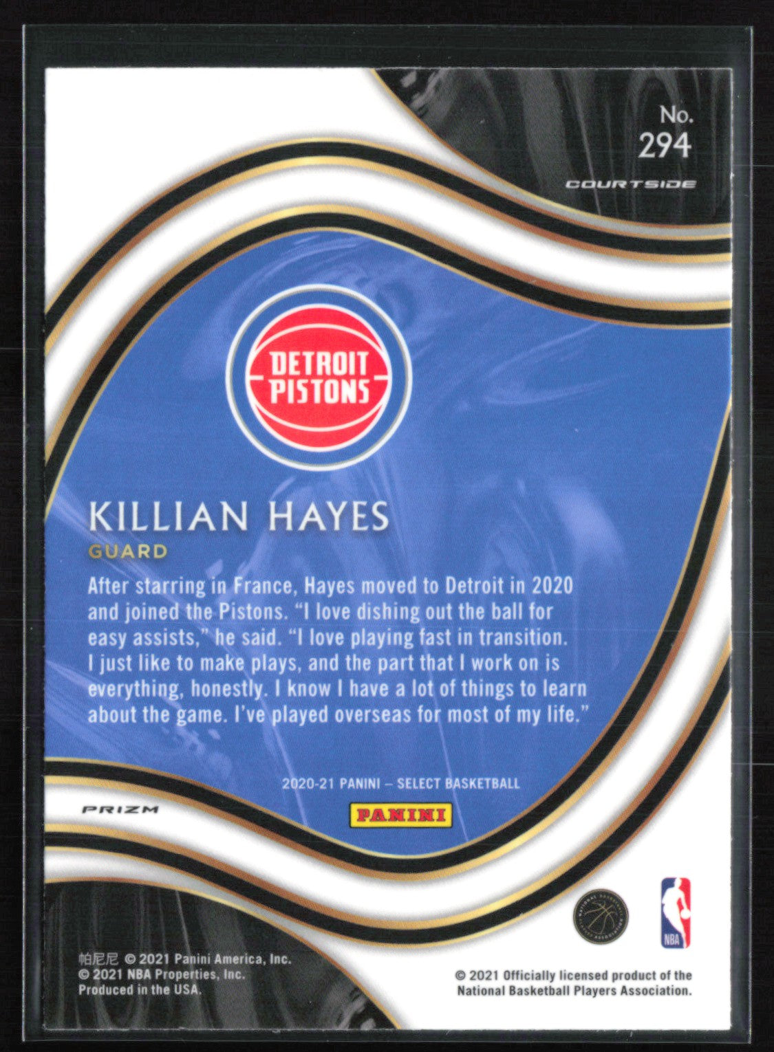 Killian Hayes RC Tri-Color Courtside