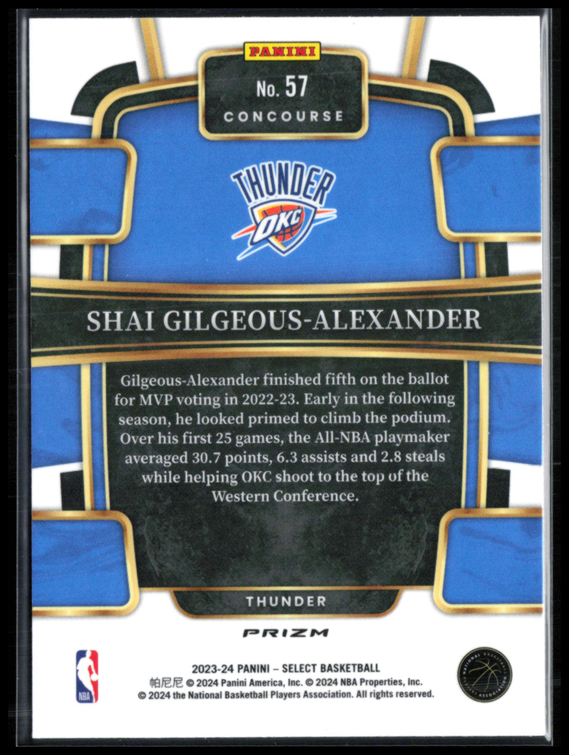 Shai Gilgeous-Alexander Silver Concourse