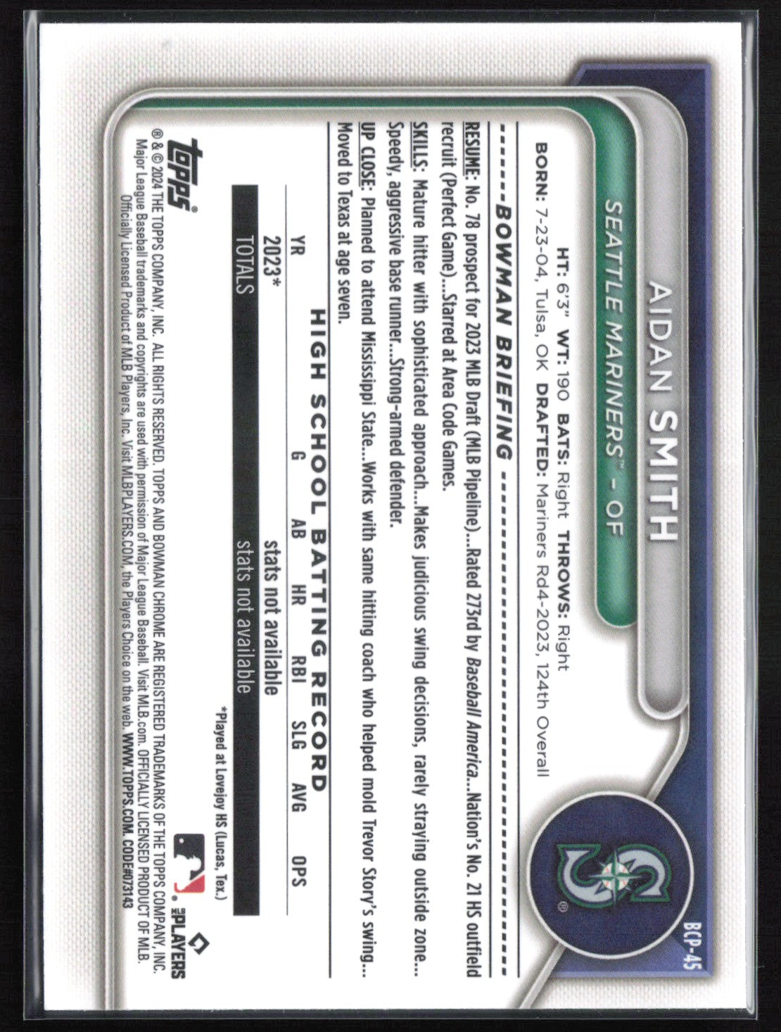 Aidan Smith 1st Bowman