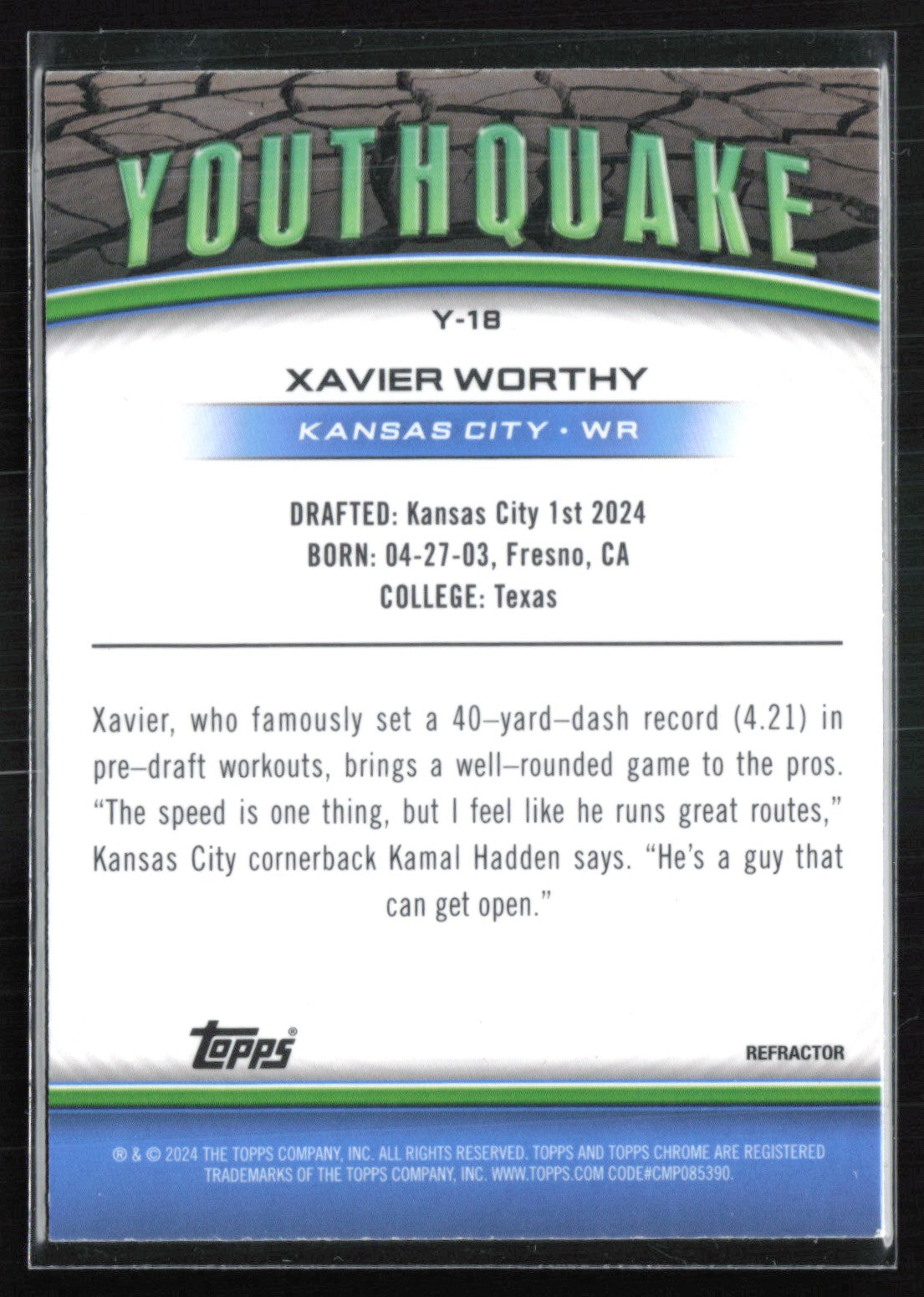 Xavier Worthy RC Refractor