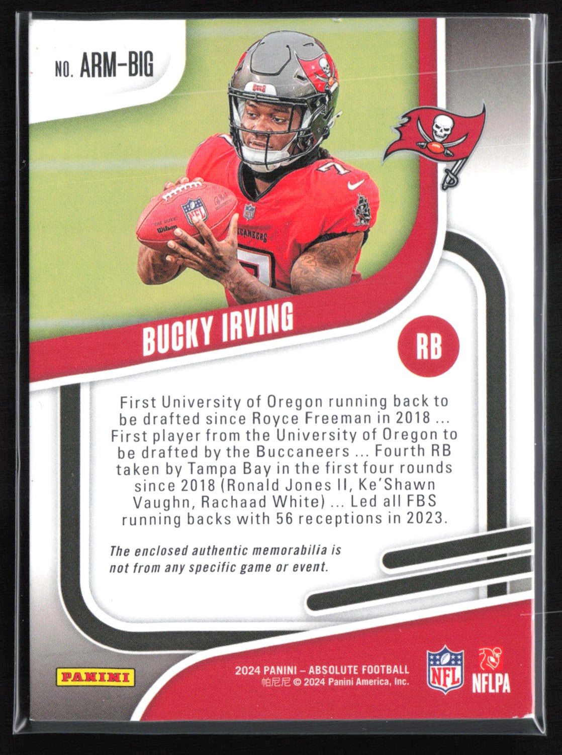 Bucky Irving RC Mem RC