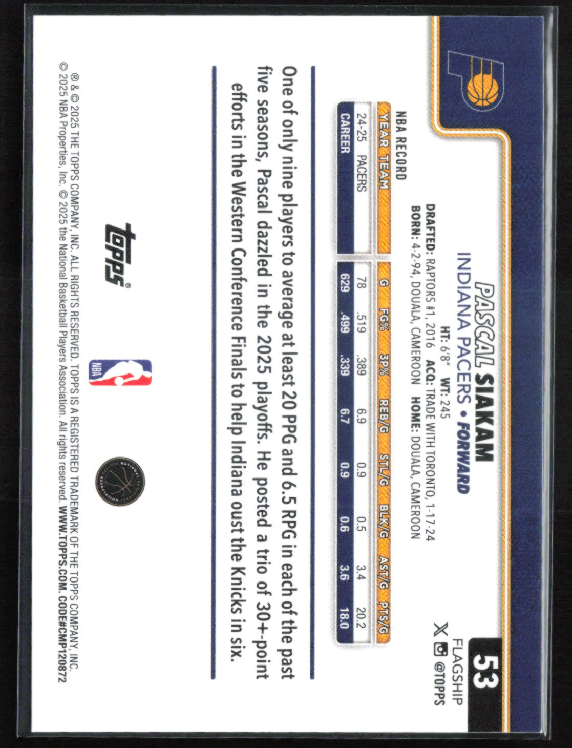 Pascal Siakam Foil