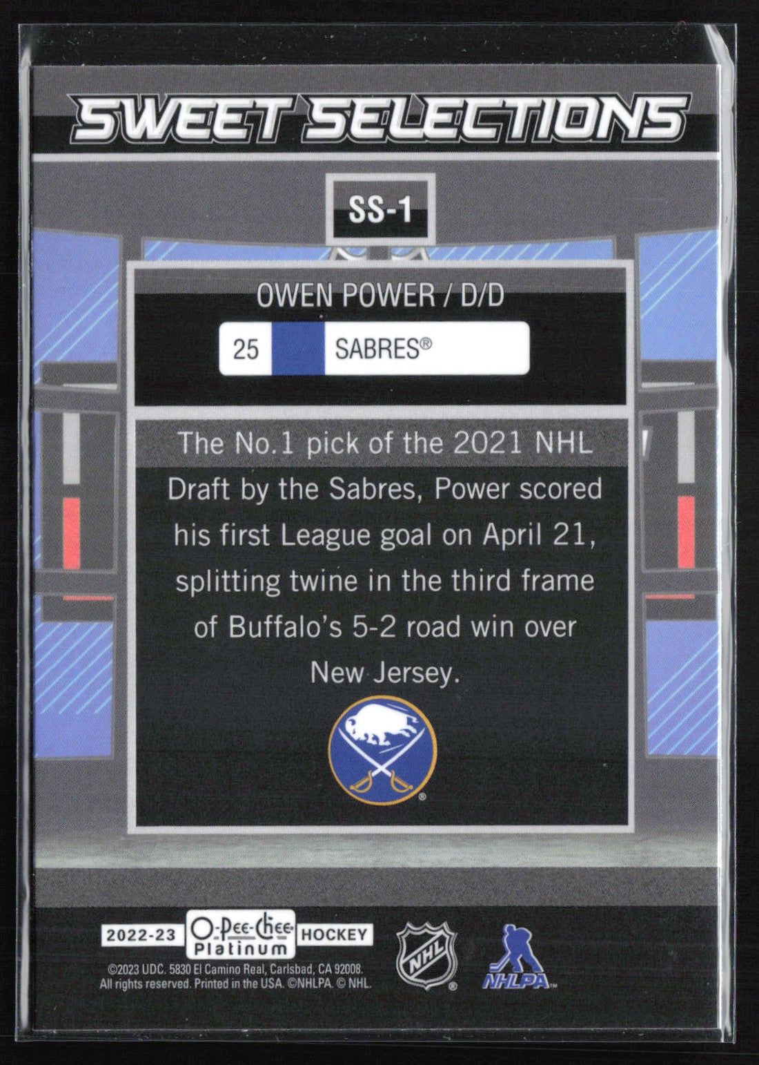 Owen Power Sweet Selections 2022-23 O-Pee-Chee