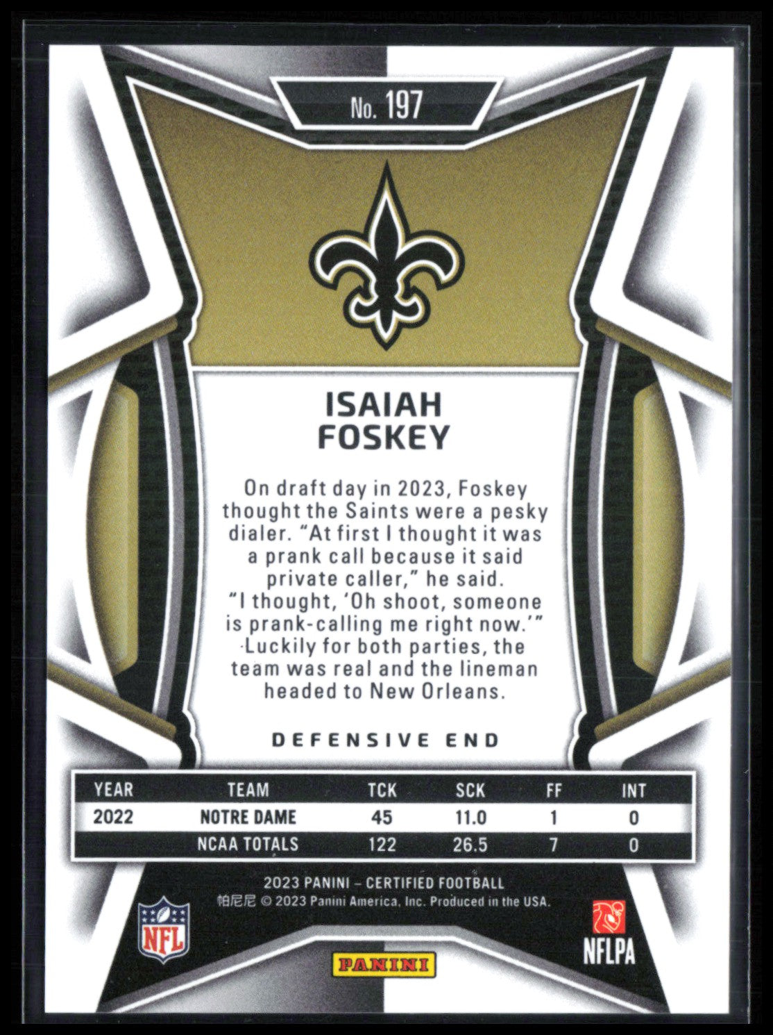 Isaiah Foskey RC /325