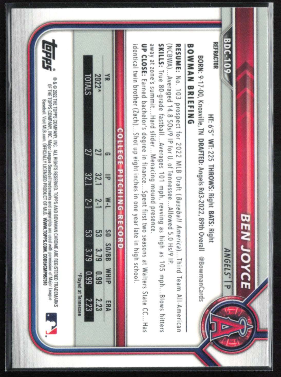 Ben Joyce 1st Bowman Refractor