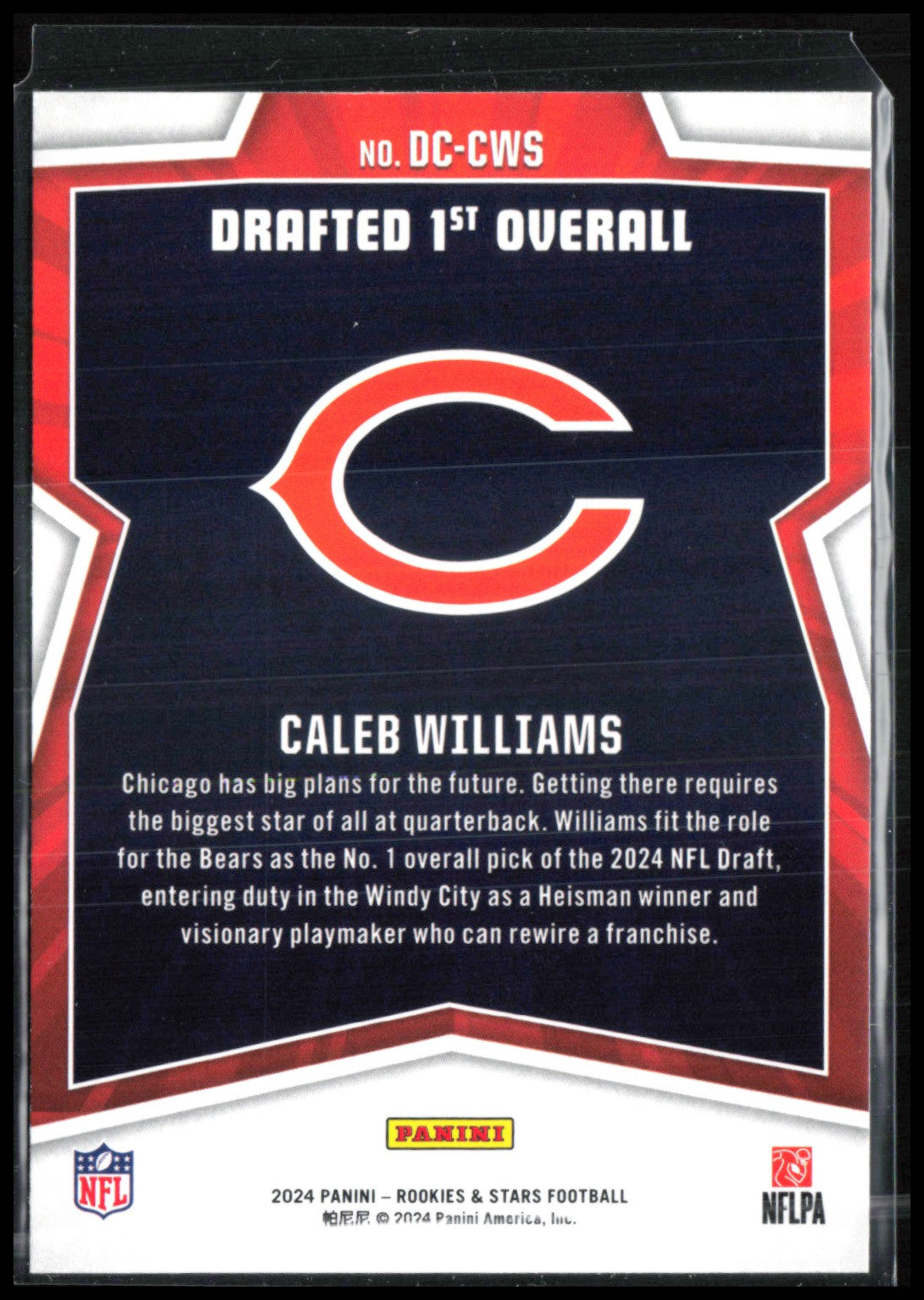 Caleb Williams RC Draft Class Red