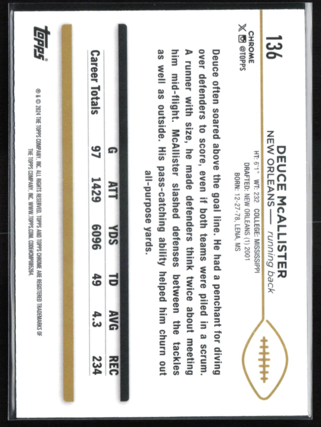 Deuce McAllister Prism