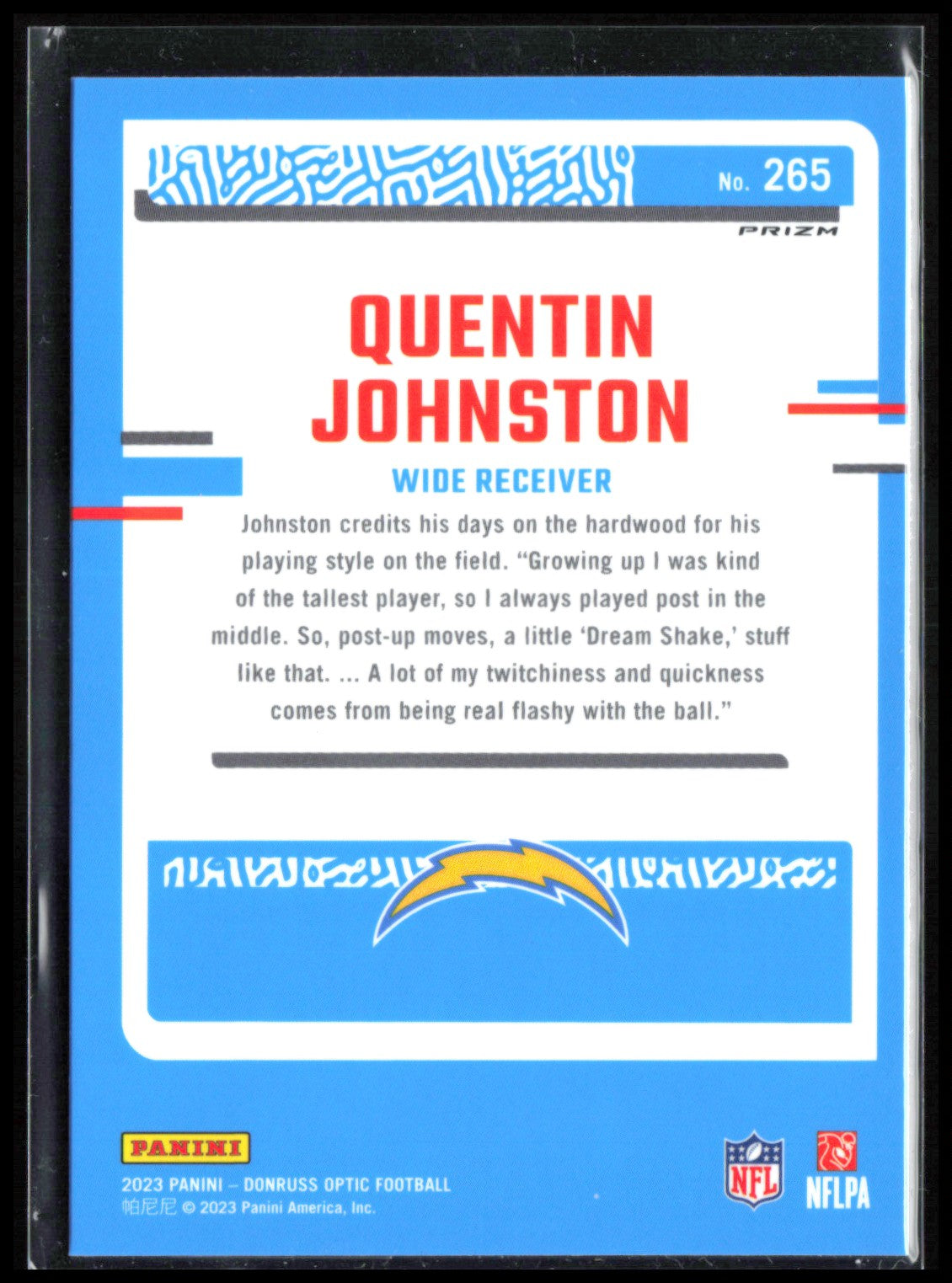 Quentin Johnston RC Blue Hyper
