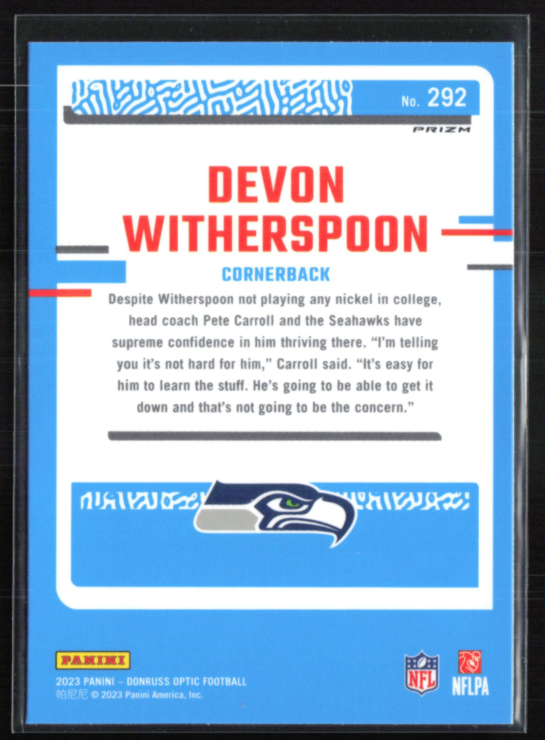 Devon Witherspoon RC Blue Hyper