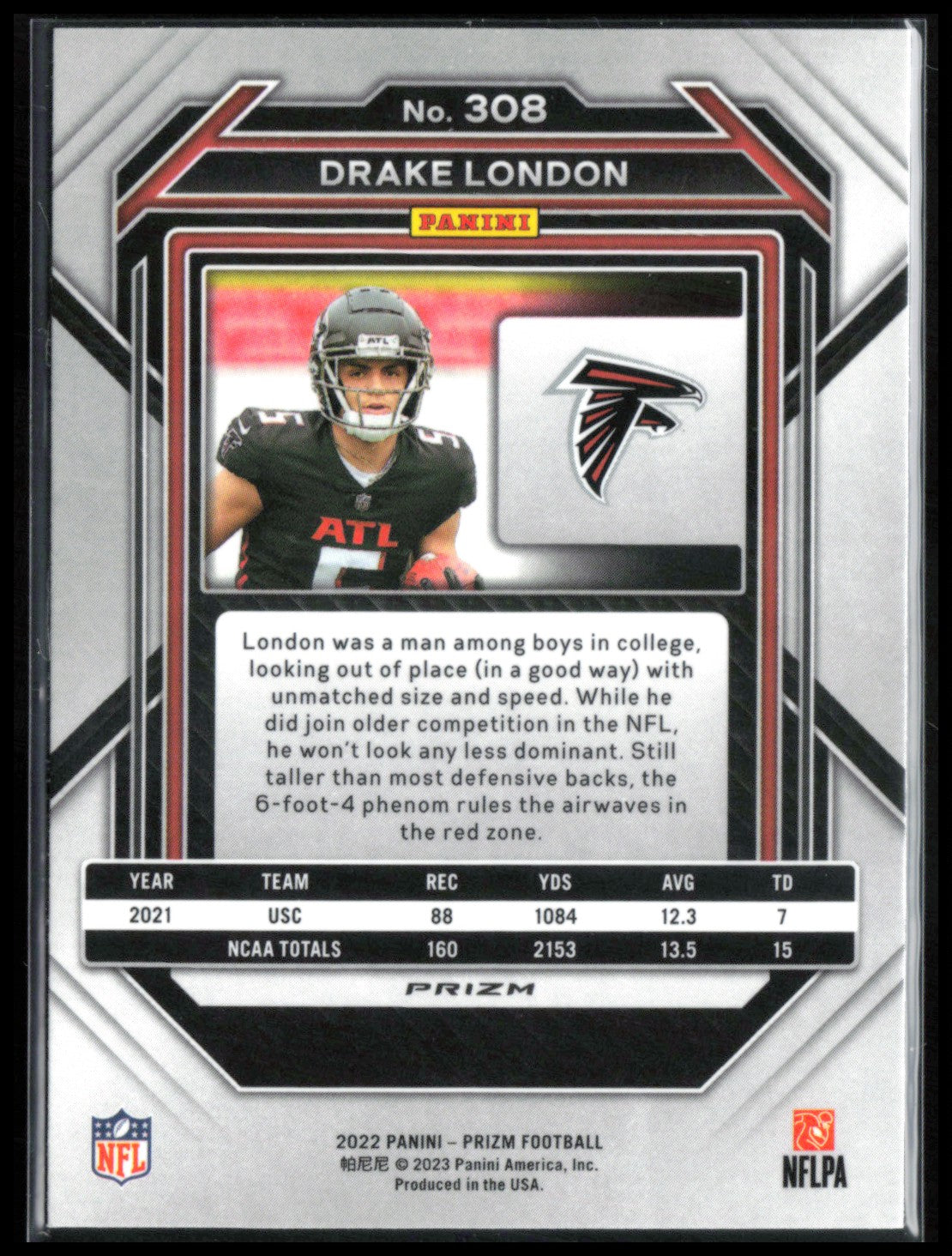 Drake London RC Silver Prizm