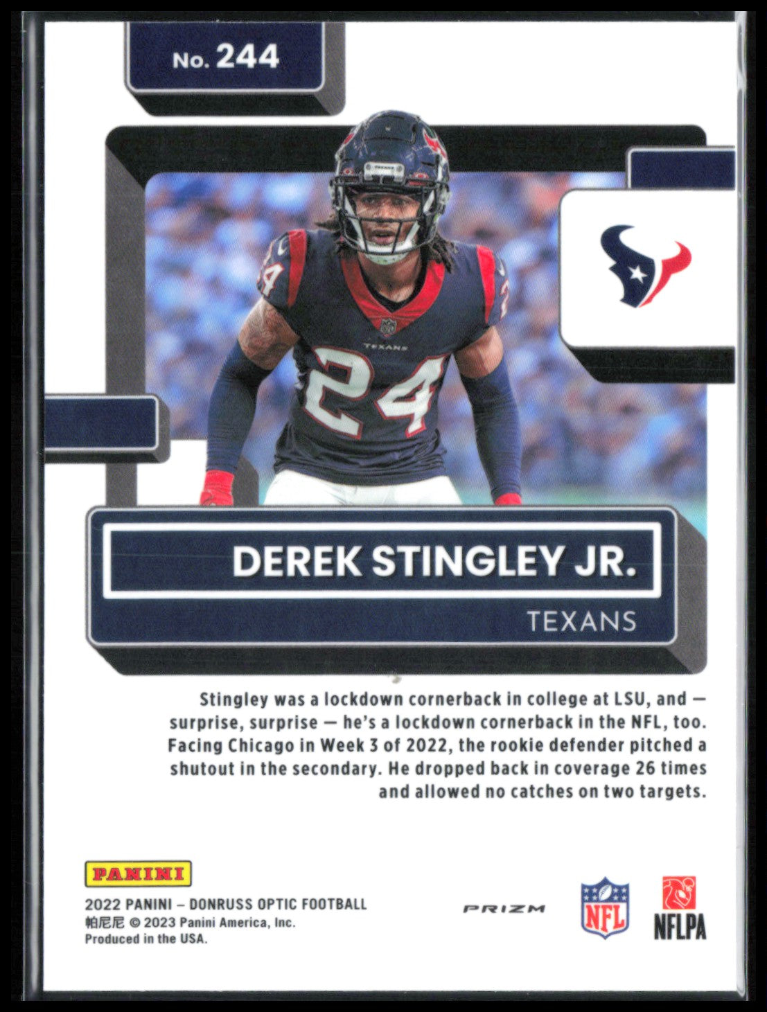 Derek Stingley Jr. RC Purple Shock