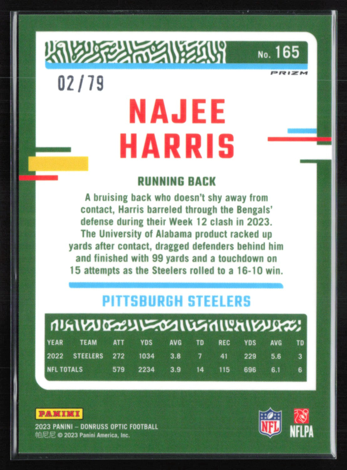 Najee Harris Pink Velocity /79
