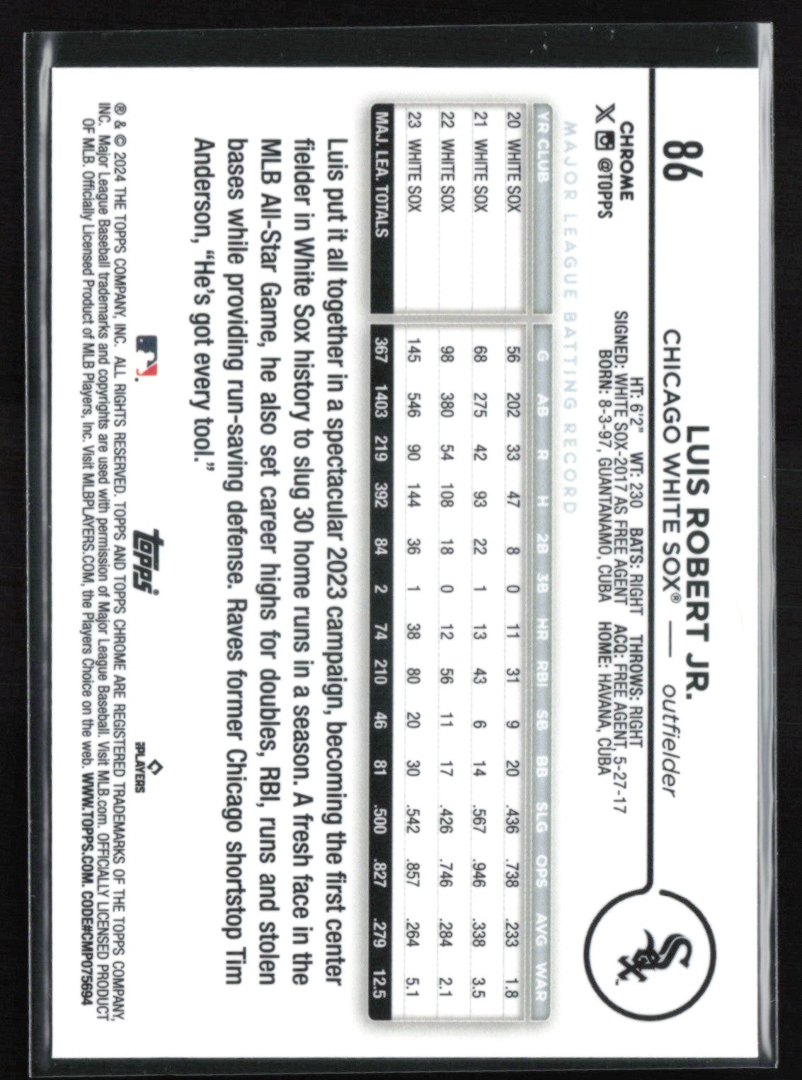 Luis Robert Jr. Prism