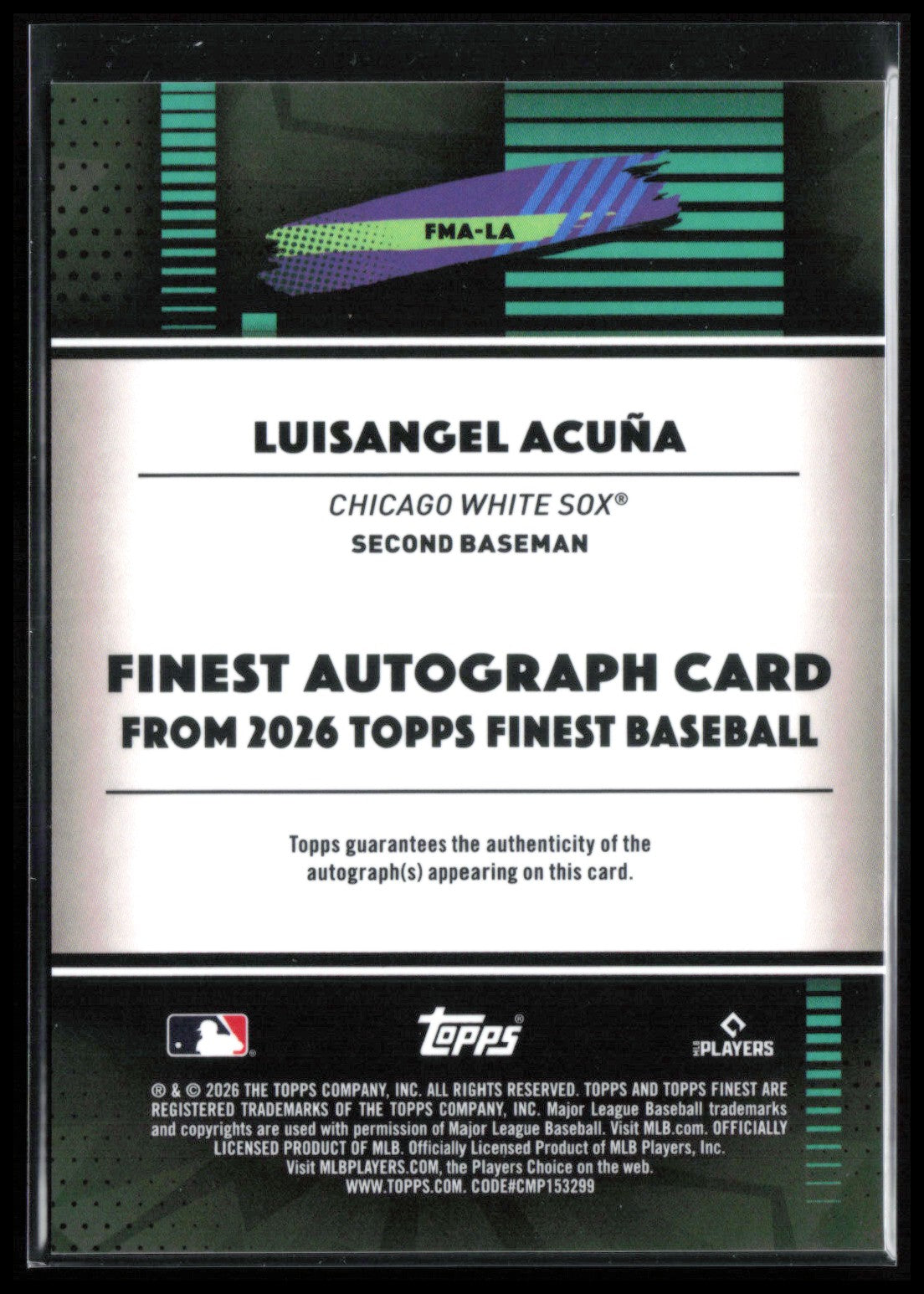 Luisangel Acuna Auto 2026 Topps Finest